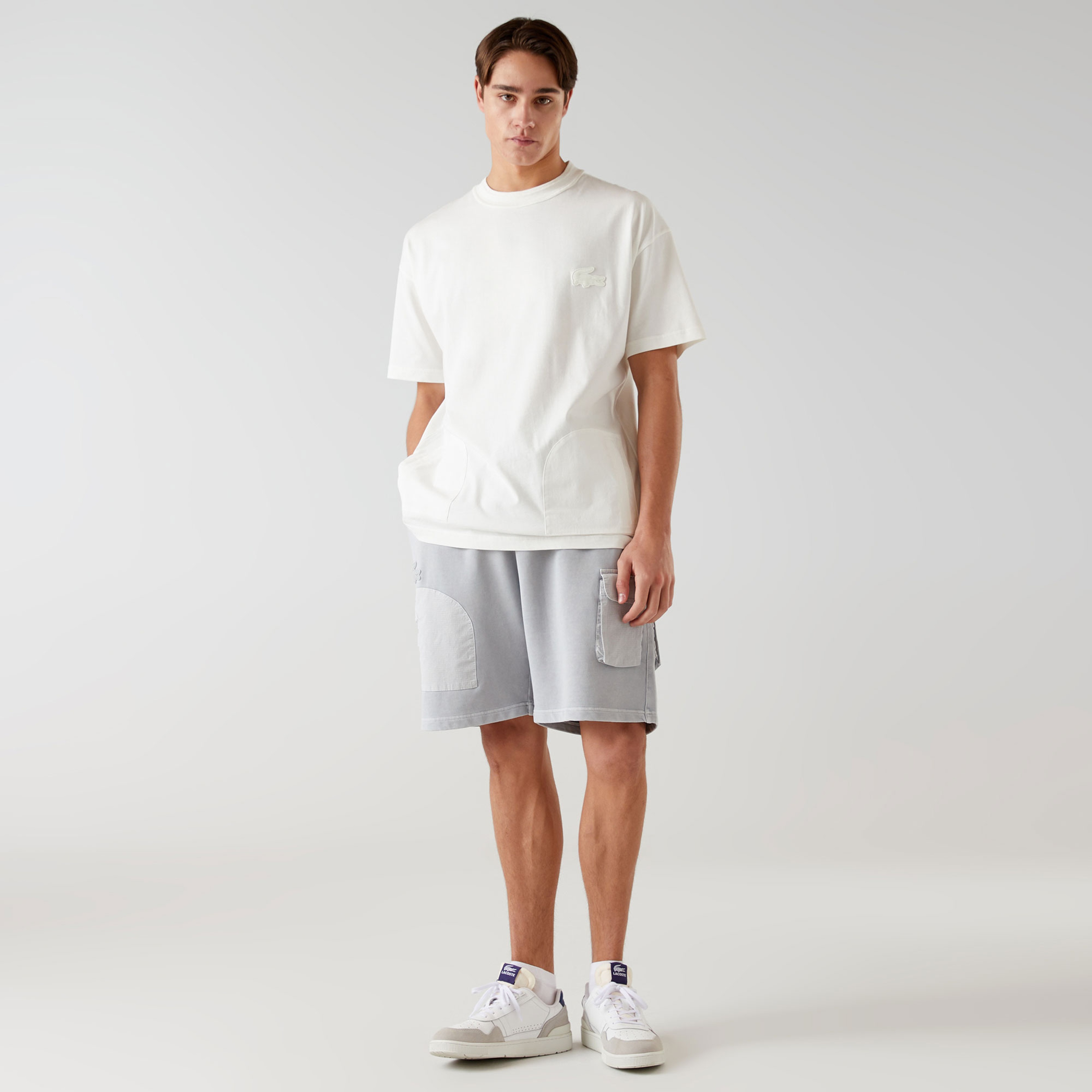 Lacoste x House of SuperStep Erkek Beyaz/Krem T-Shirt