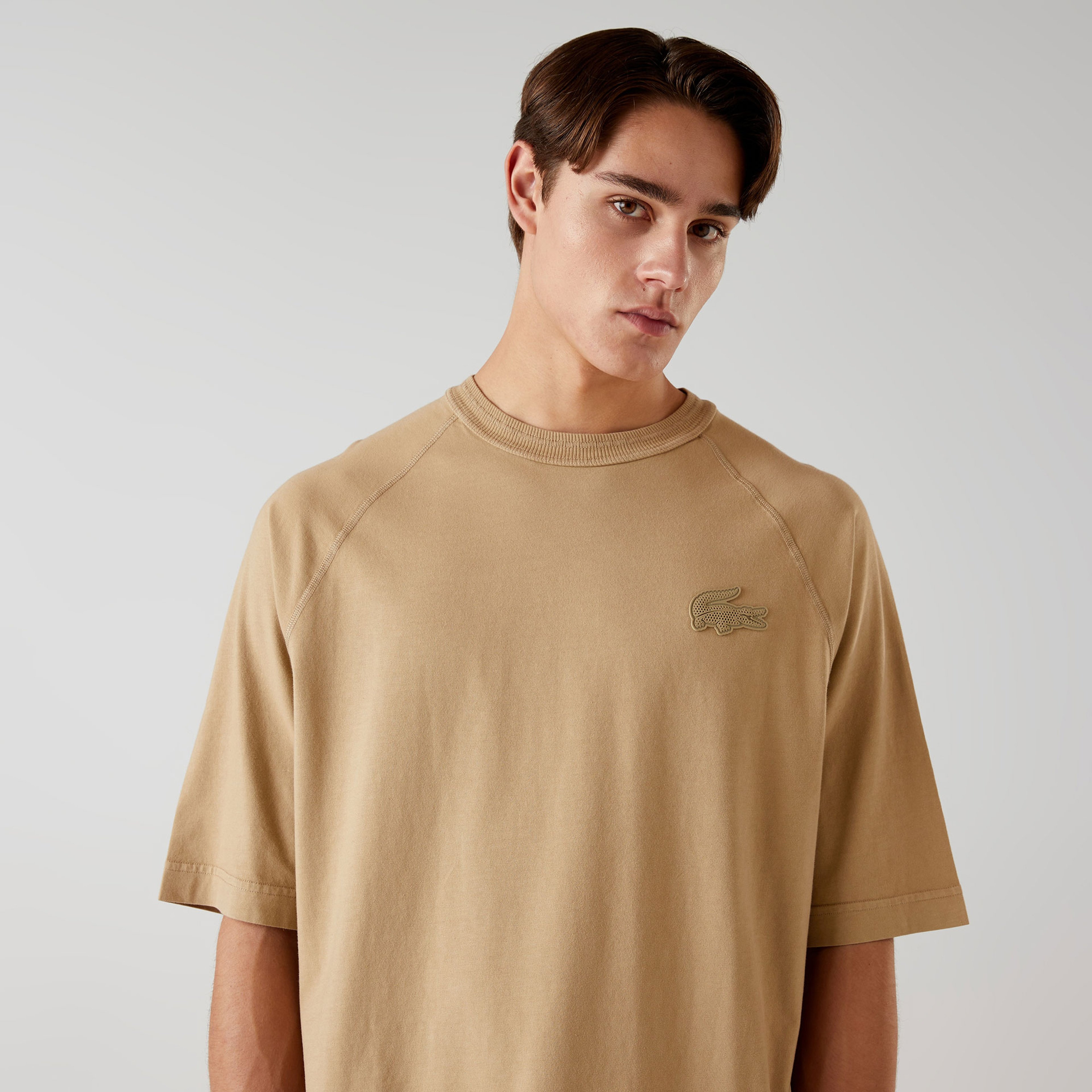 Lacoste x House of SuperStep Erkek Kahverengi T-Shirt