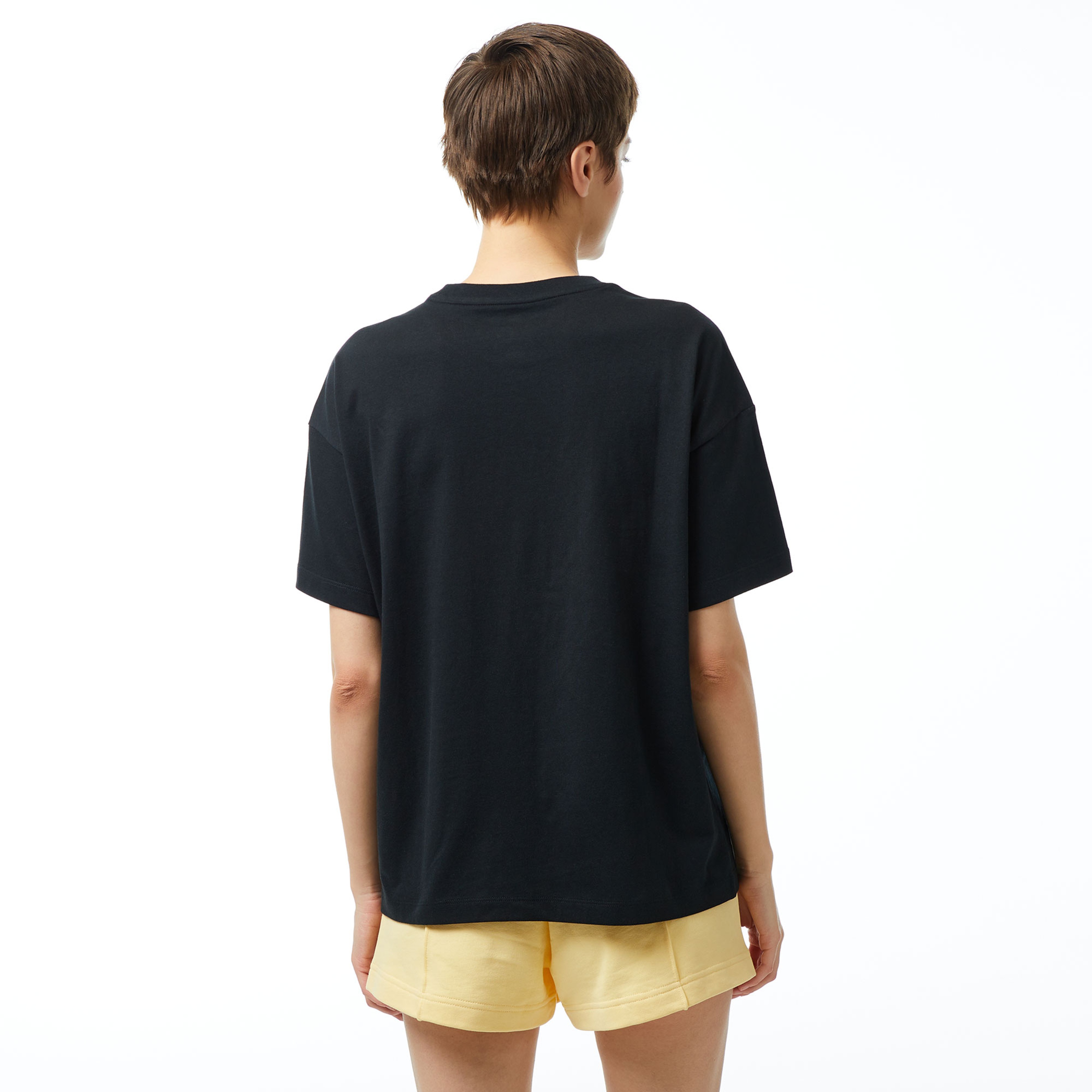 Converse Wordmark Oversize Fit Kadın Siyah T-Shirt