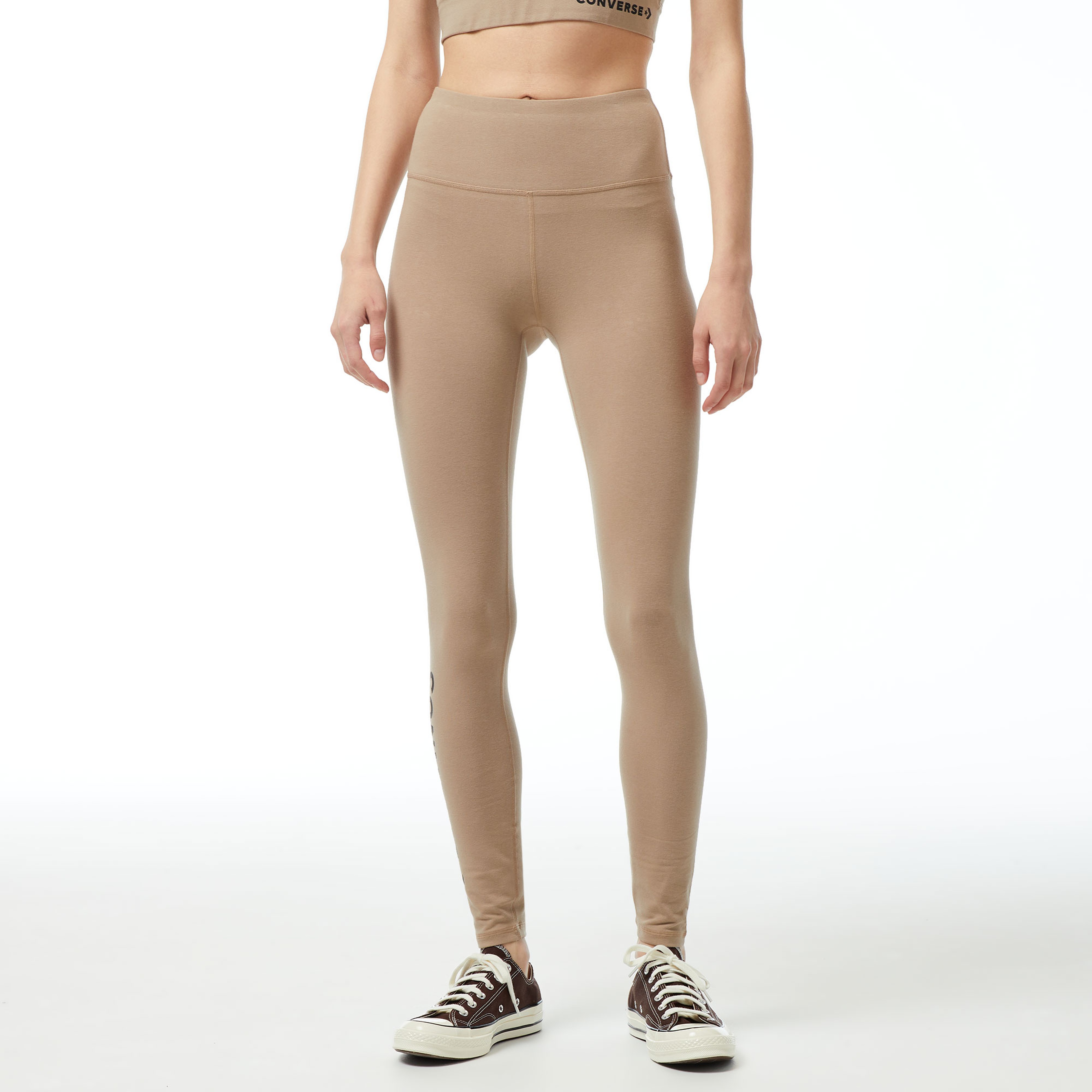 Converse Wordmark Kadın Kahverengi Tayt