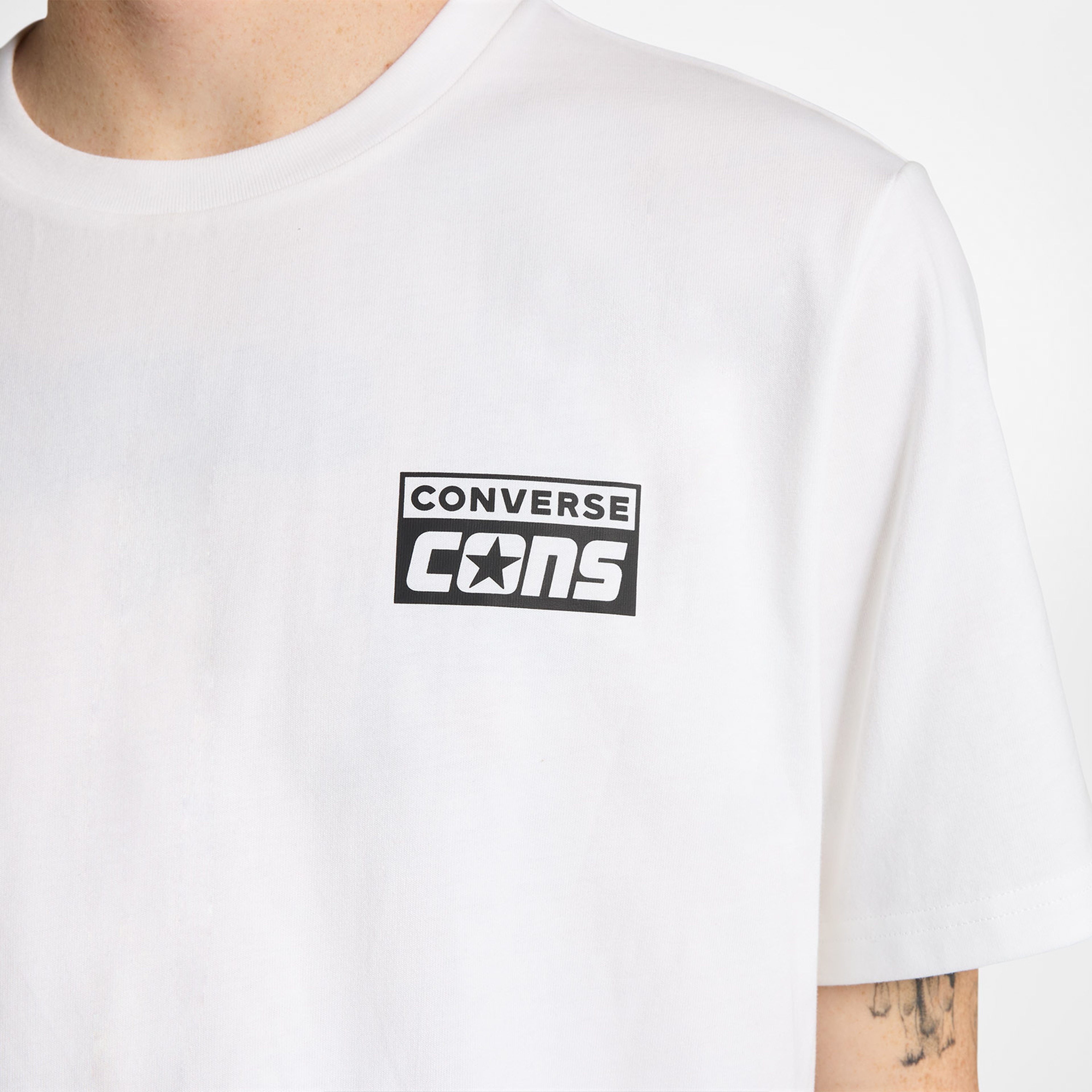Converse CONS Grafik Erkek Beyaz T-Shirt