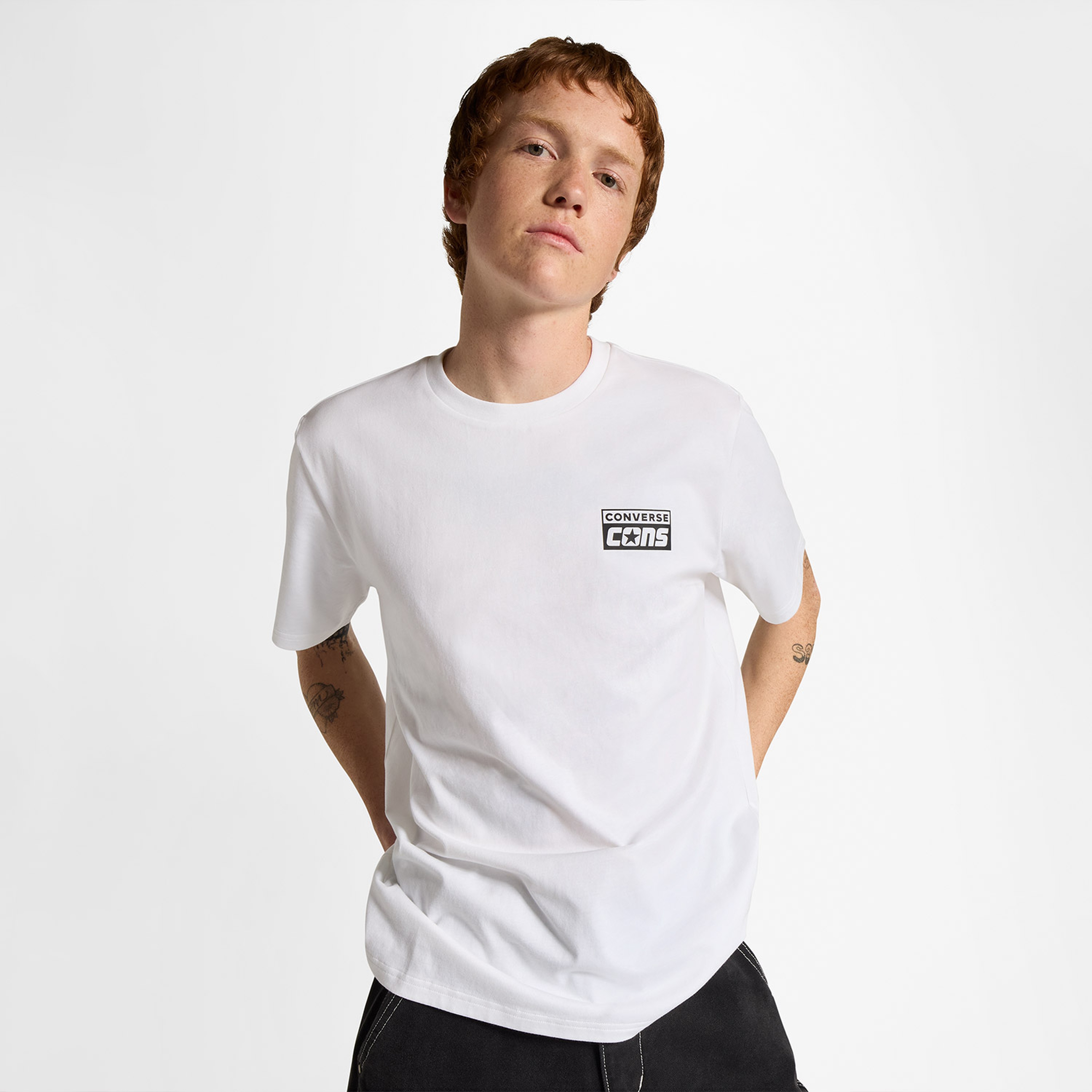 Converse CONS Grafik Erkek Beyaz T-Shirt