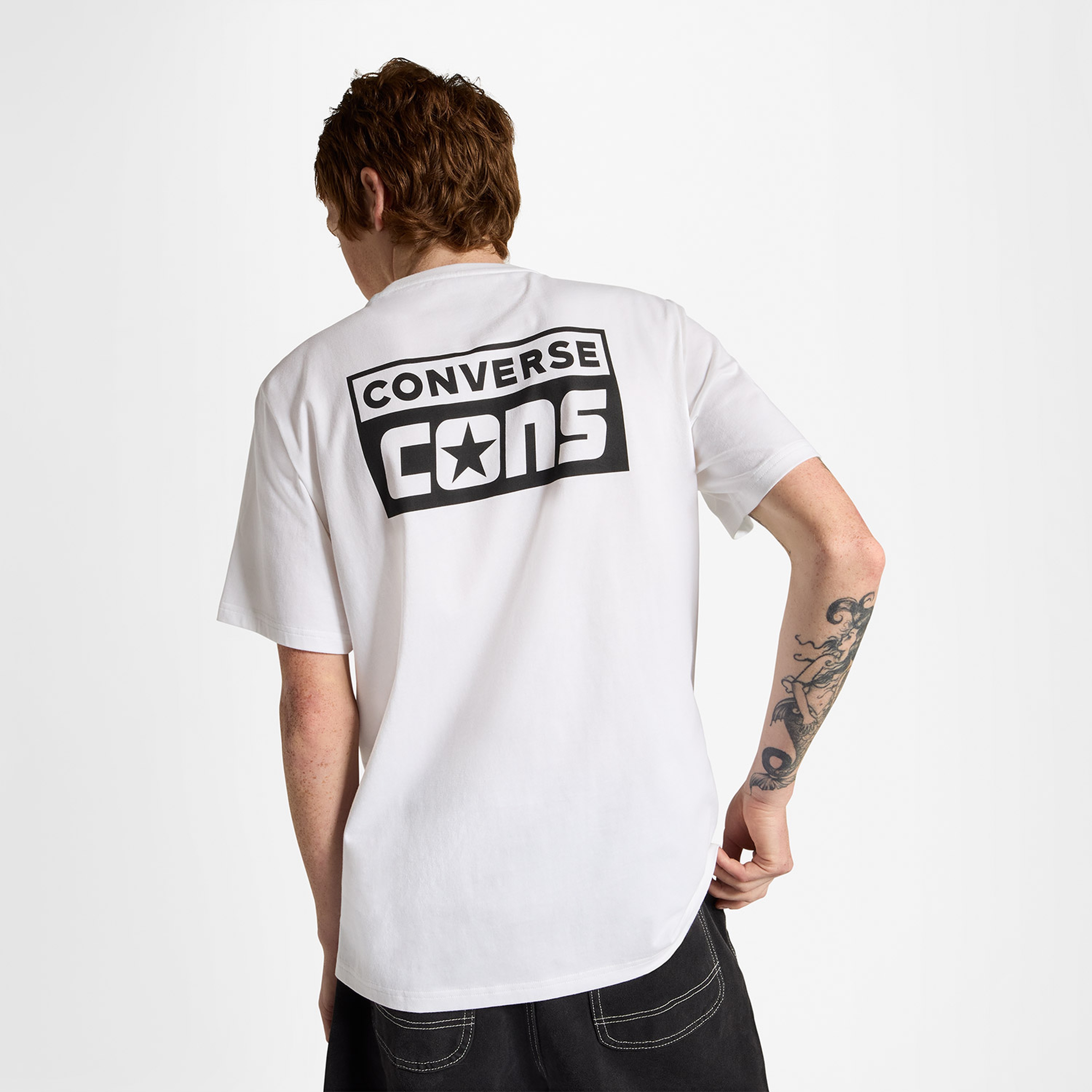 Converse CONS Grafik Erkek Beyaz T-Shirt