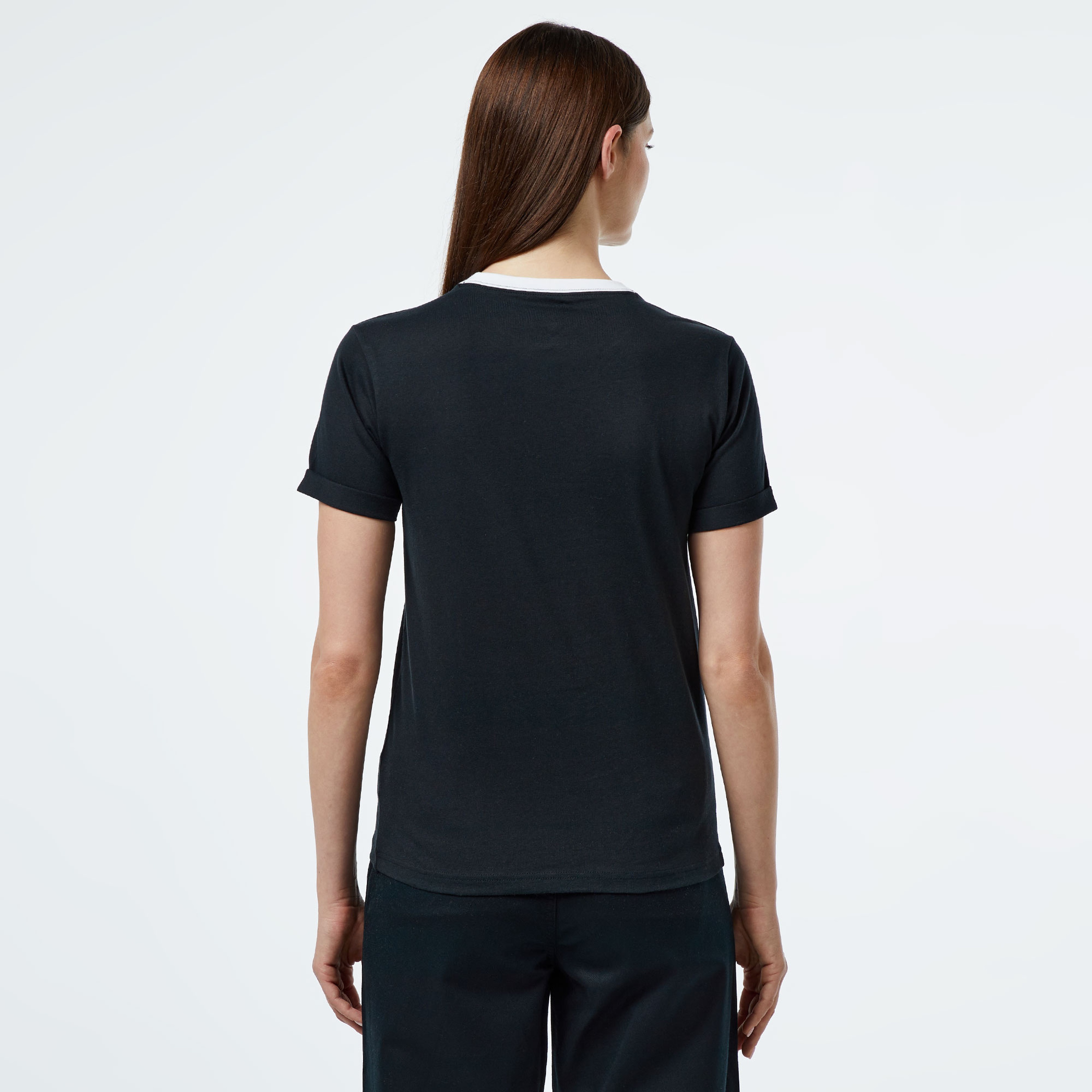 Converse Retro Ringer Kadın Siyah T-Shirt