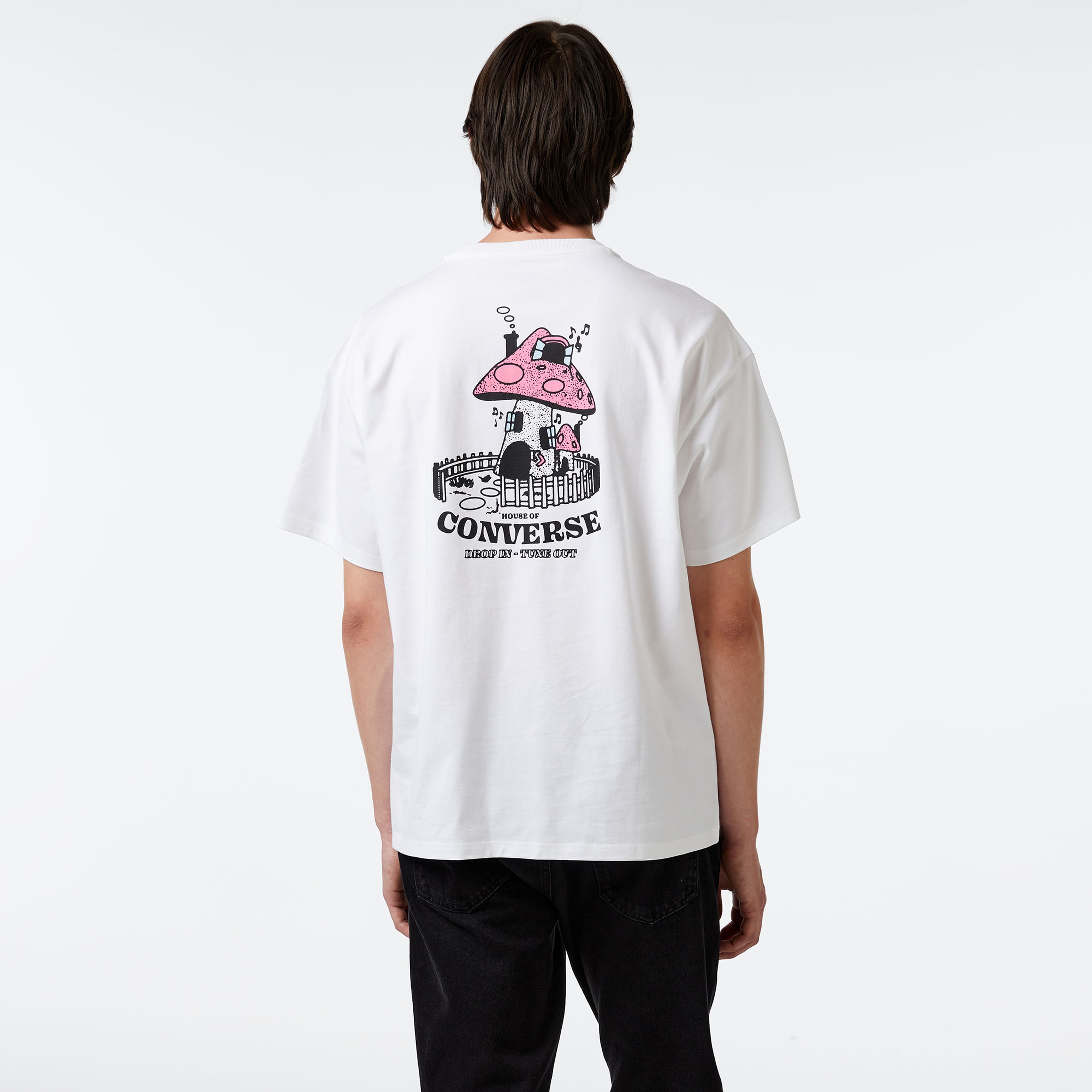 Converse Mushroom Cottage Loose Fit Erkek Beyaz T-Shirt