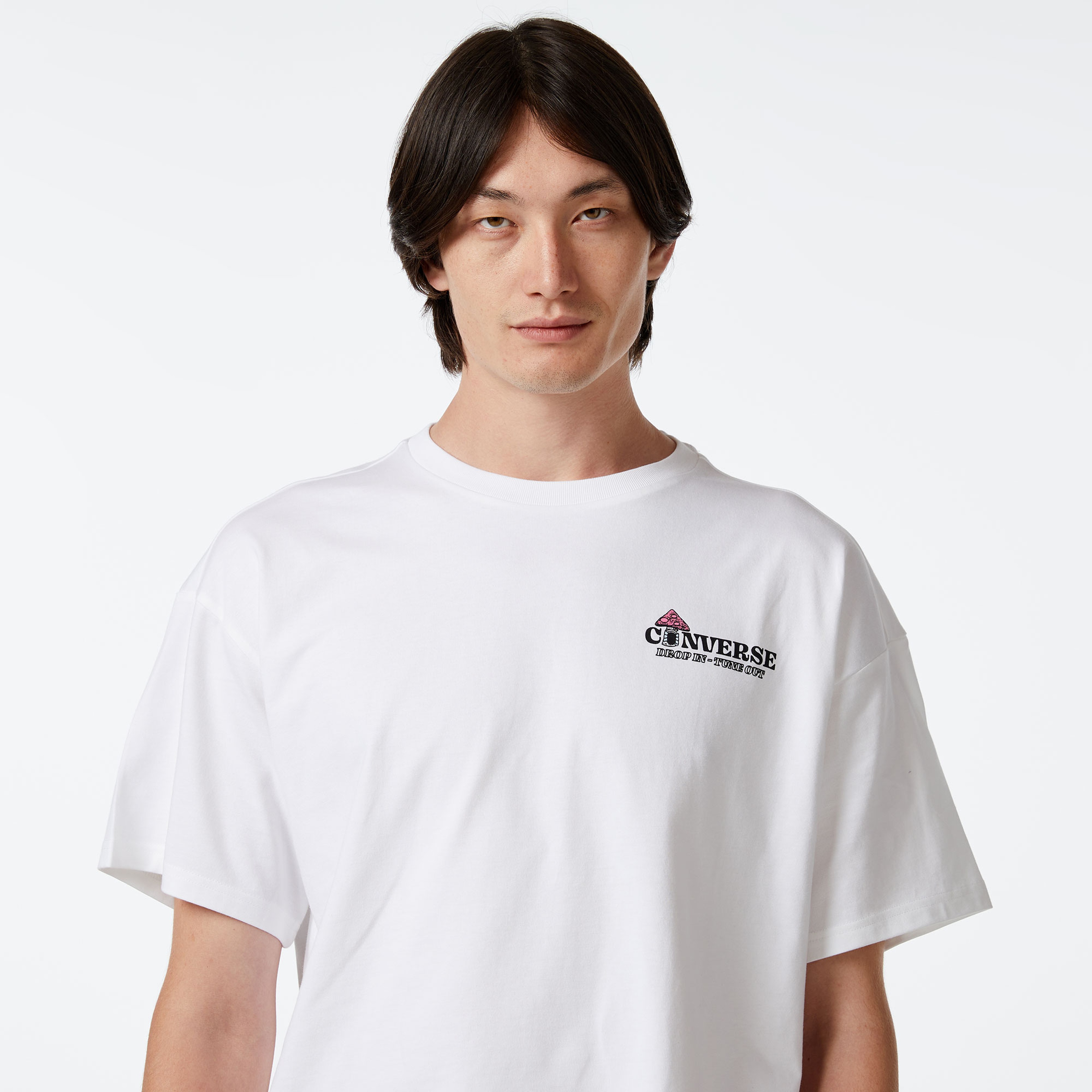 Converse Mushroom Cottage Loose Fit Erkek Beyaz T-Shirt