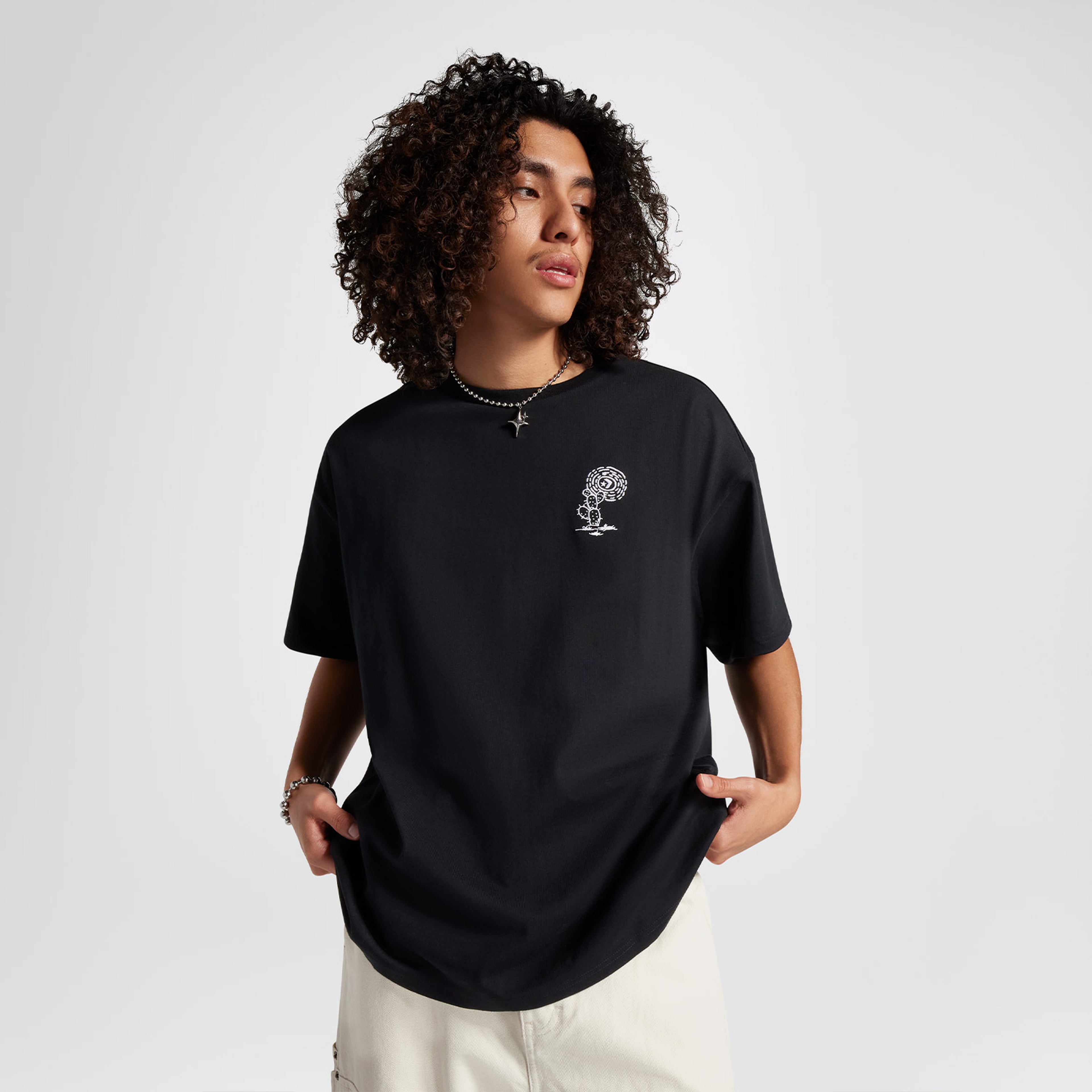 Converse Desert Festival Loose Fit Erkek Siyah T-Shirt