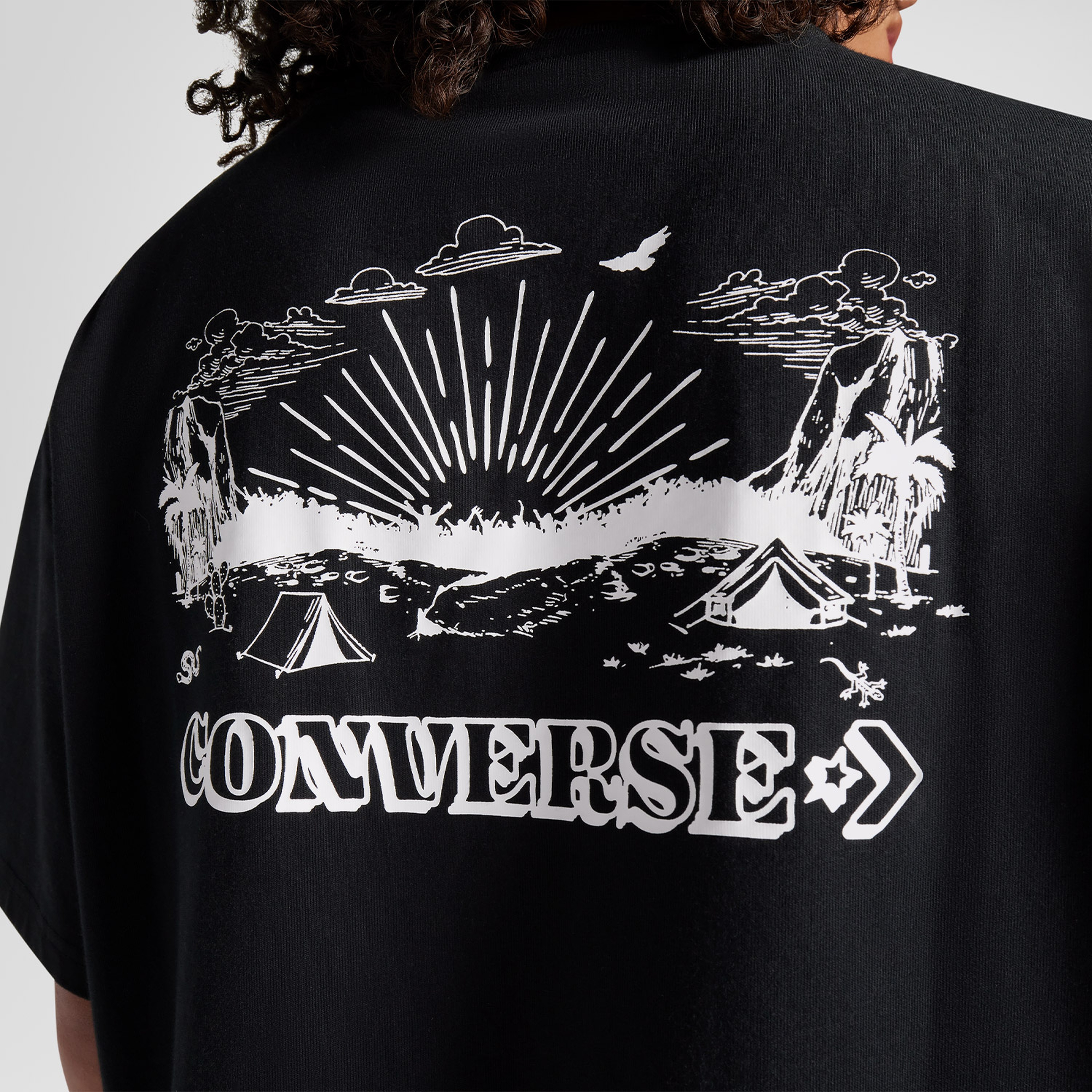 Converse Desert Festival Loose Fit Erkek Siyah T-Shirt