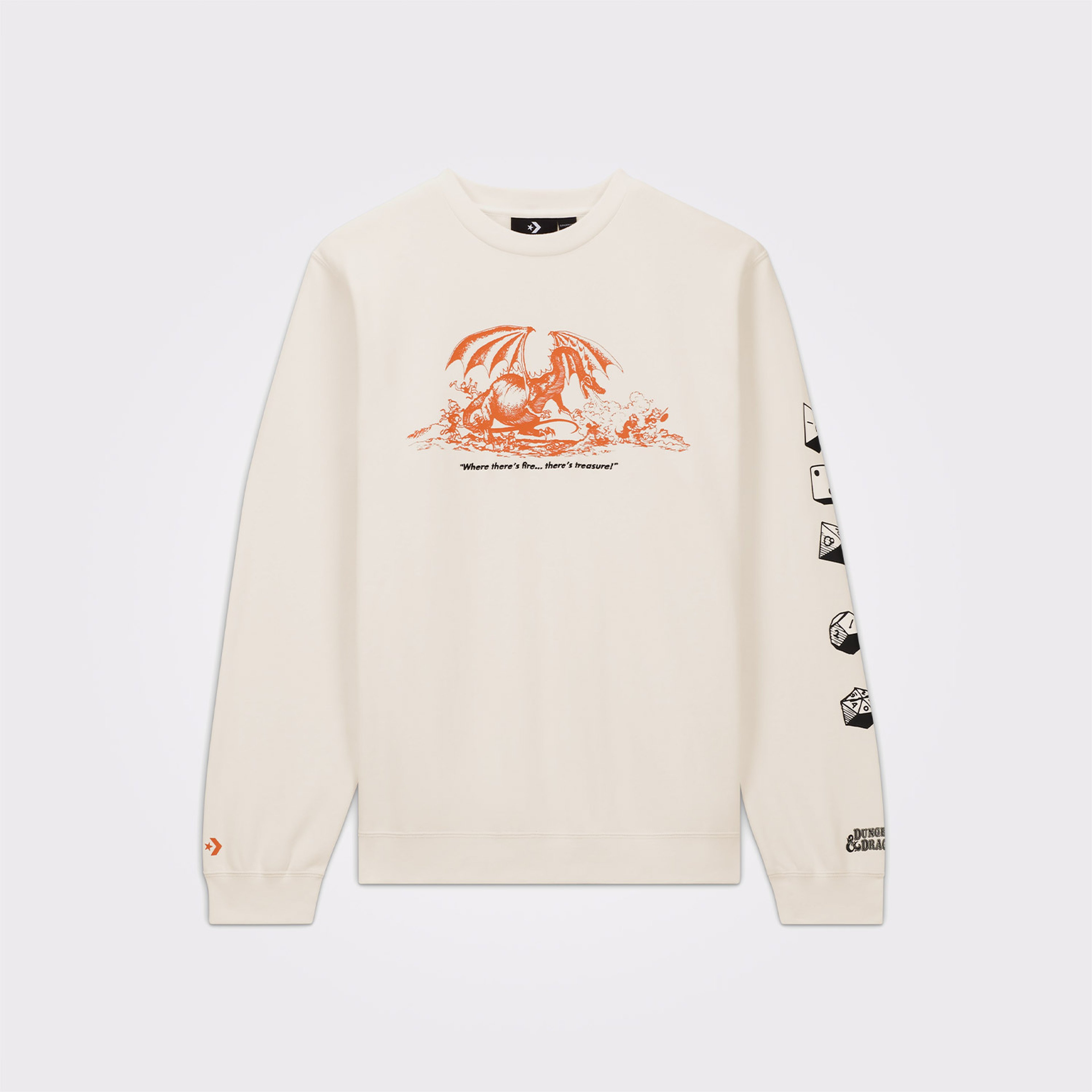 Converse Baskılı Unisex Krem Sweatshirt