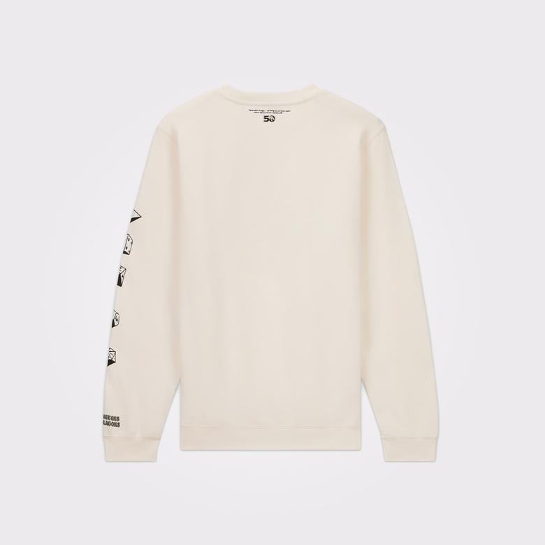 Converse Baskılı Unisex Krem Sweatshirt