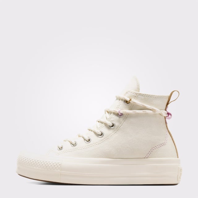 Converse Chuck Taylor All Star Lift Unisex Bej Platform Sneaker - Görsel 3