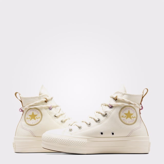 Converse Chuck Taylor All Star Lift Unisex Bej Platform Sneaker - Görsel 5