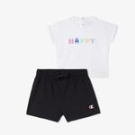 Champion Toddler Çocuk Beyaz/Siyah Eşofman Takımı