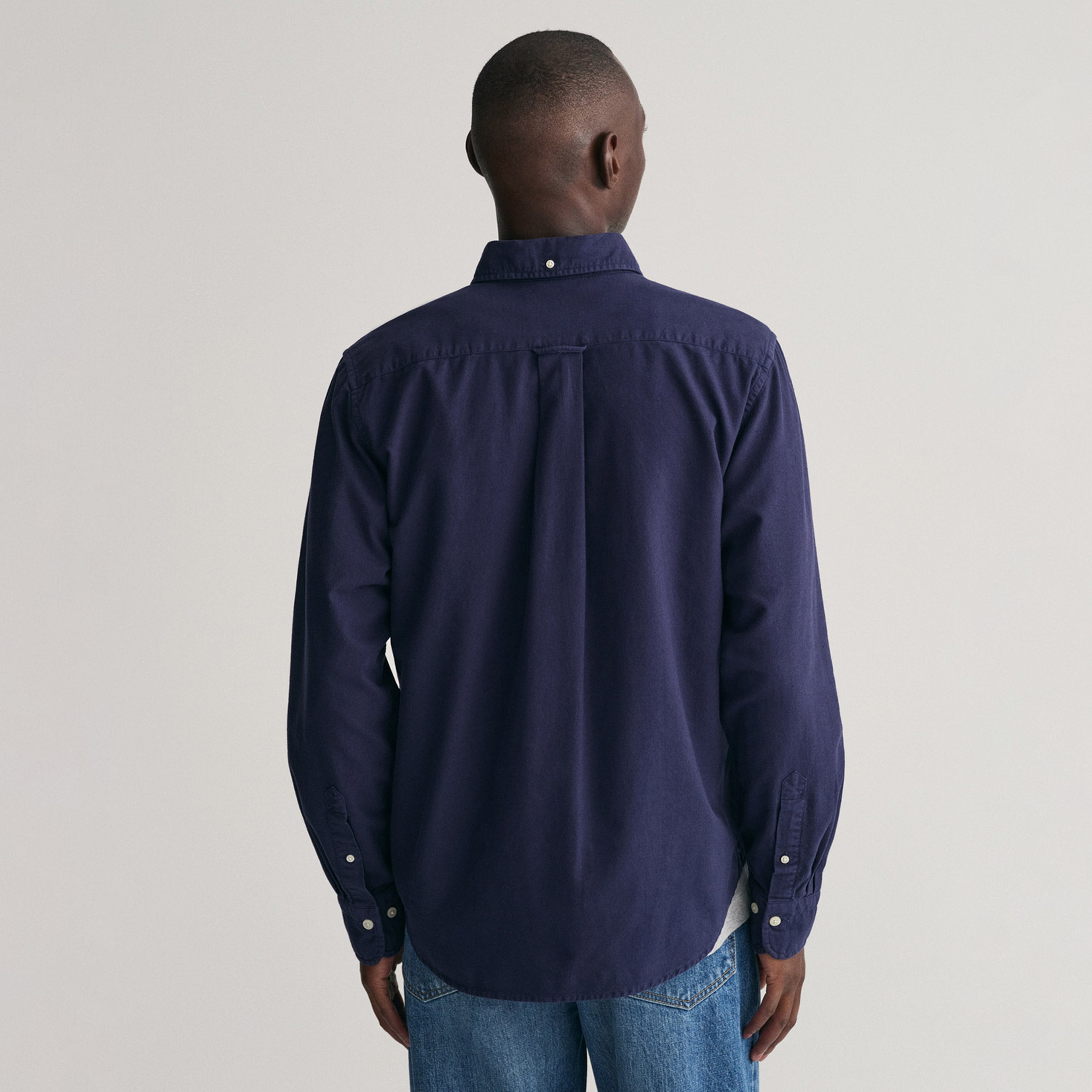 GANT Erkek Lacivert Regular Fit Düğmeli Yaka Gömlek