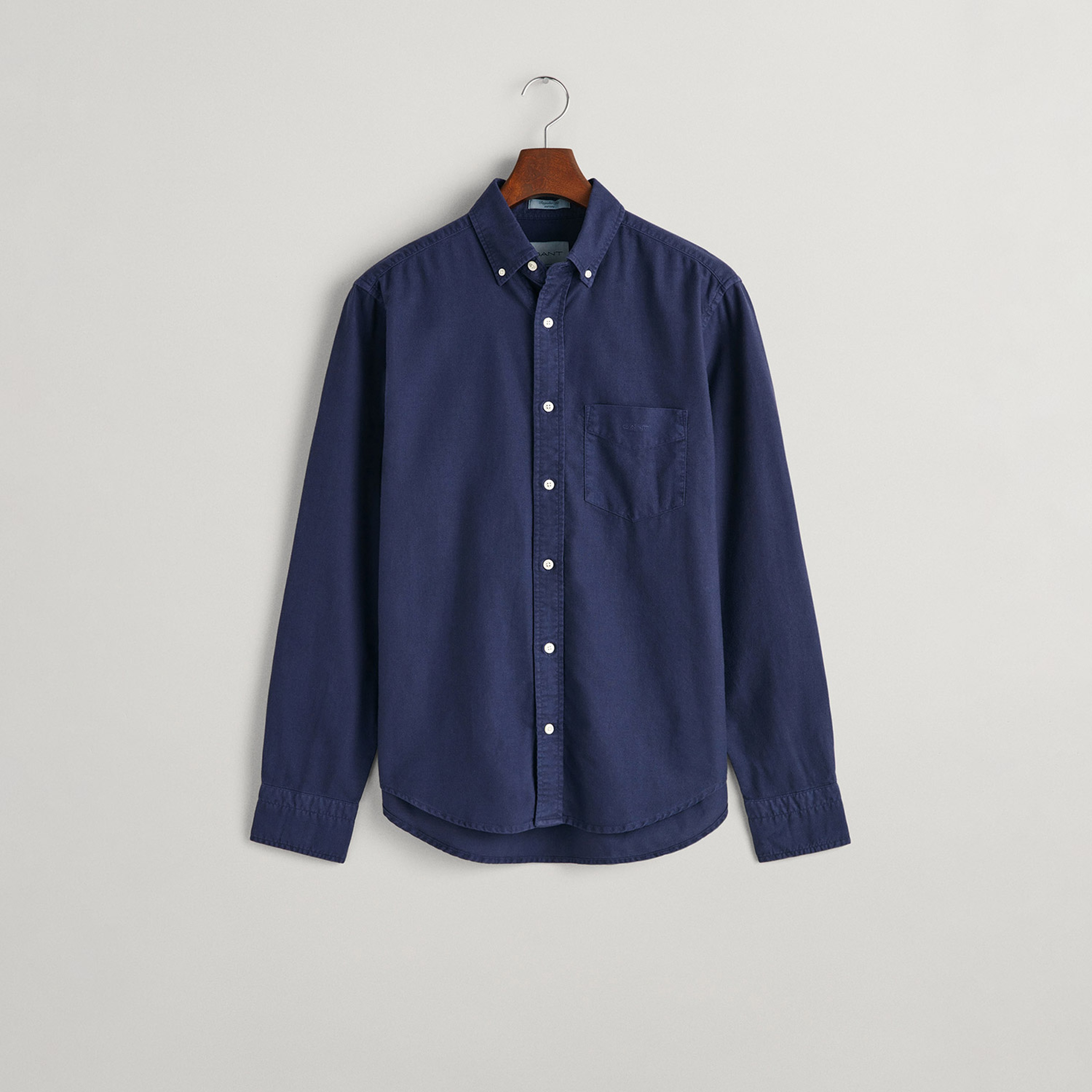GANT Erkek Lacivert Regular Fit Düğmeli Yaka Gömlek