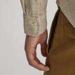 Gant Erkek Bej Regular Fit Düğmeli Yaka Kadife Gömlek