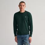 GANT Erkek Yeşil Regular Fit Bisiklet Yaka Kazak
