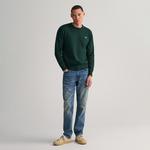 GANT Erkek Yeşil Regular Fit Bisiklet Yaka Kazak