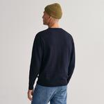 GANT Erkek Lacivert Regular Fit Bisiklet Yaka Kazak