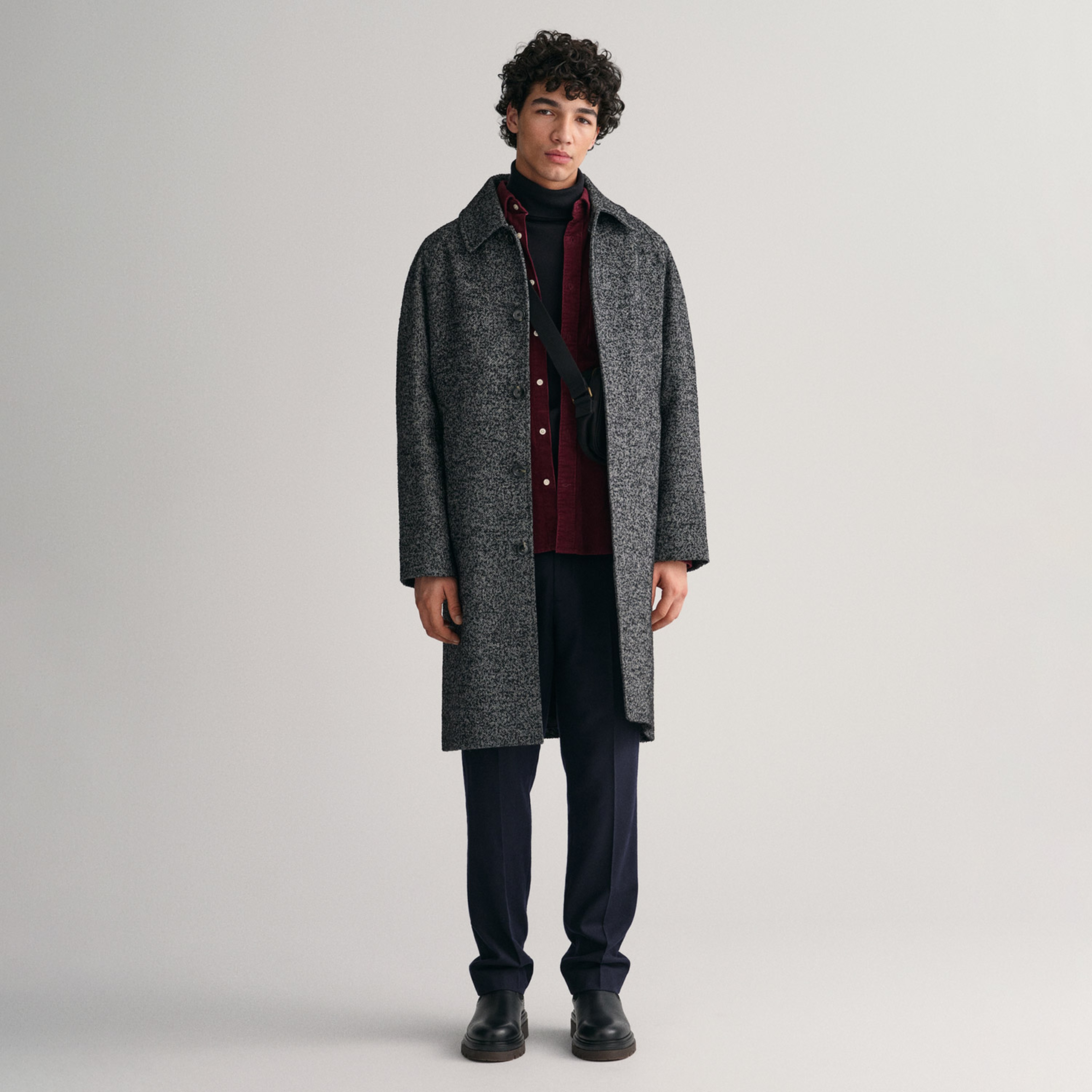 GANT Erkek Bordo Regular Fit Düğmeli Yaka Kadife Gömlek