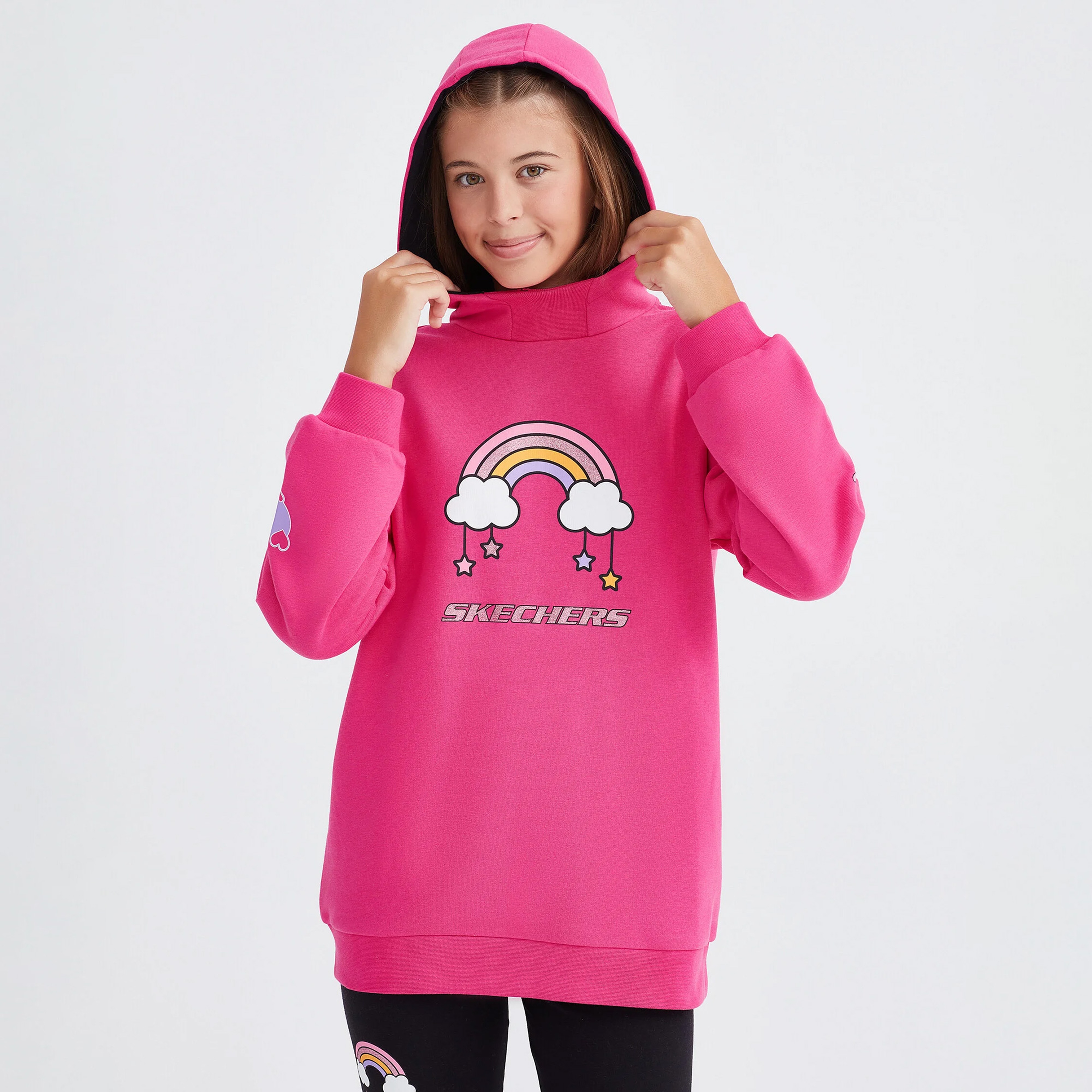 Skechers Heavy Weight Fleece Suit Çocuk Pembe Eşofman Takımı