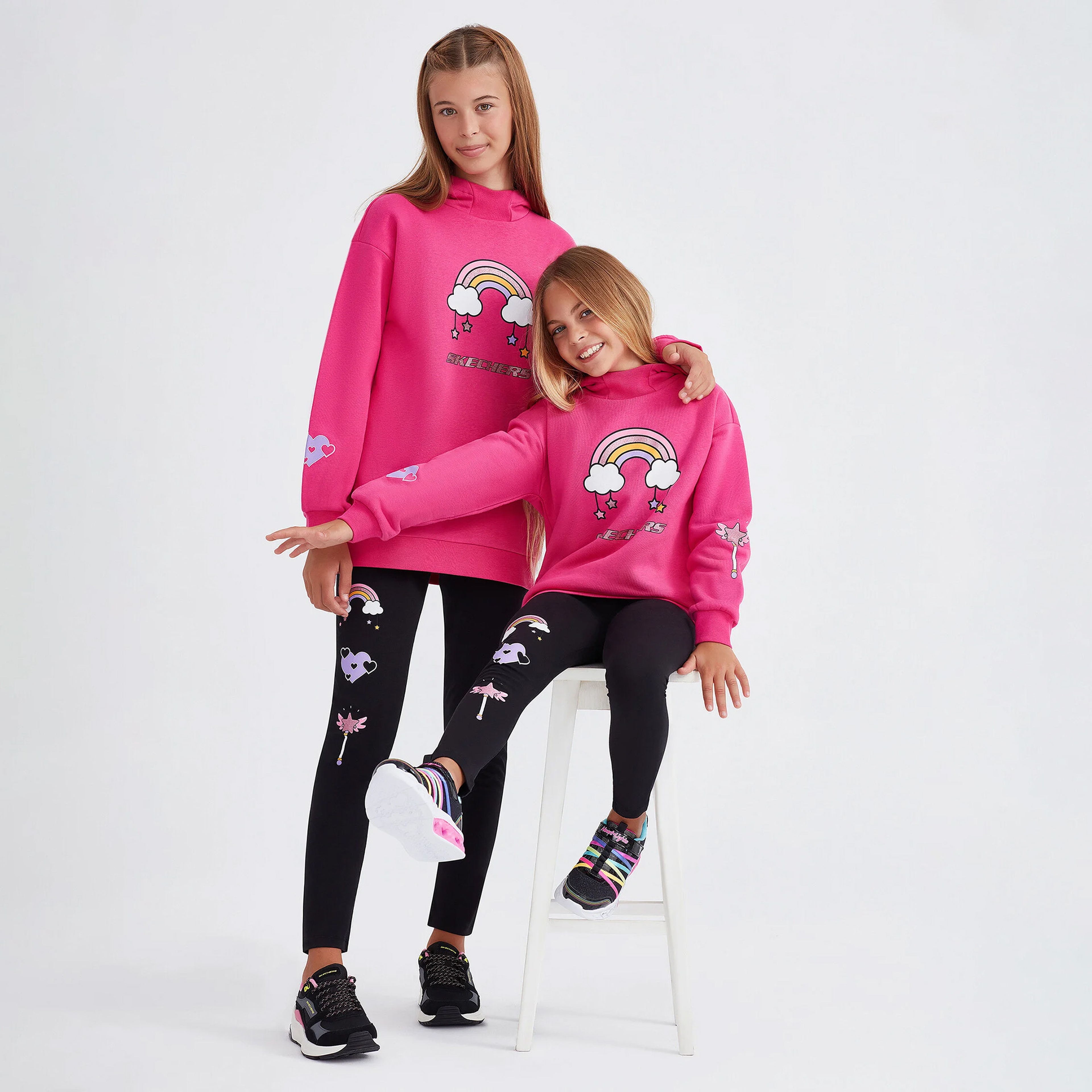 Skechers Heavy Weight Fleece Suit Çocuk Pembe Eşofman Takımı