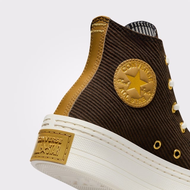 Converse Chuck Taylor All Star Modern Lift Platform Corduroy Kadın Kahverengi Sneaker - Görsel 6