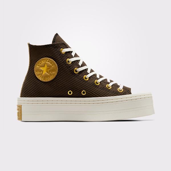 Converse Chuck Taylor All Star Modern Lift Platform Corduroy Kadın Kahverengi Sneaker