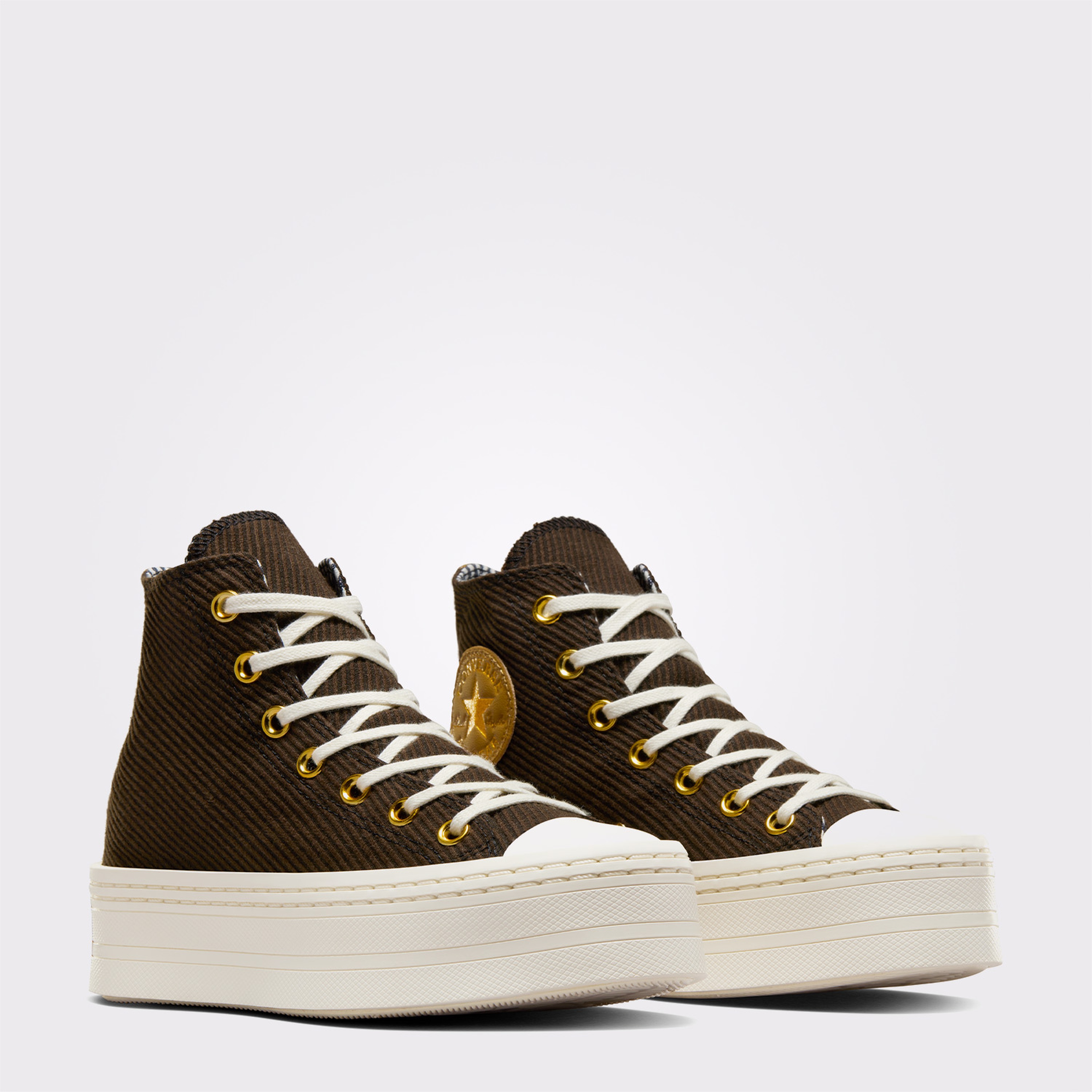Converse Chuck Taylor All Star Modern Lift Platform Corduroy Kadın Kahverengi Sneaker