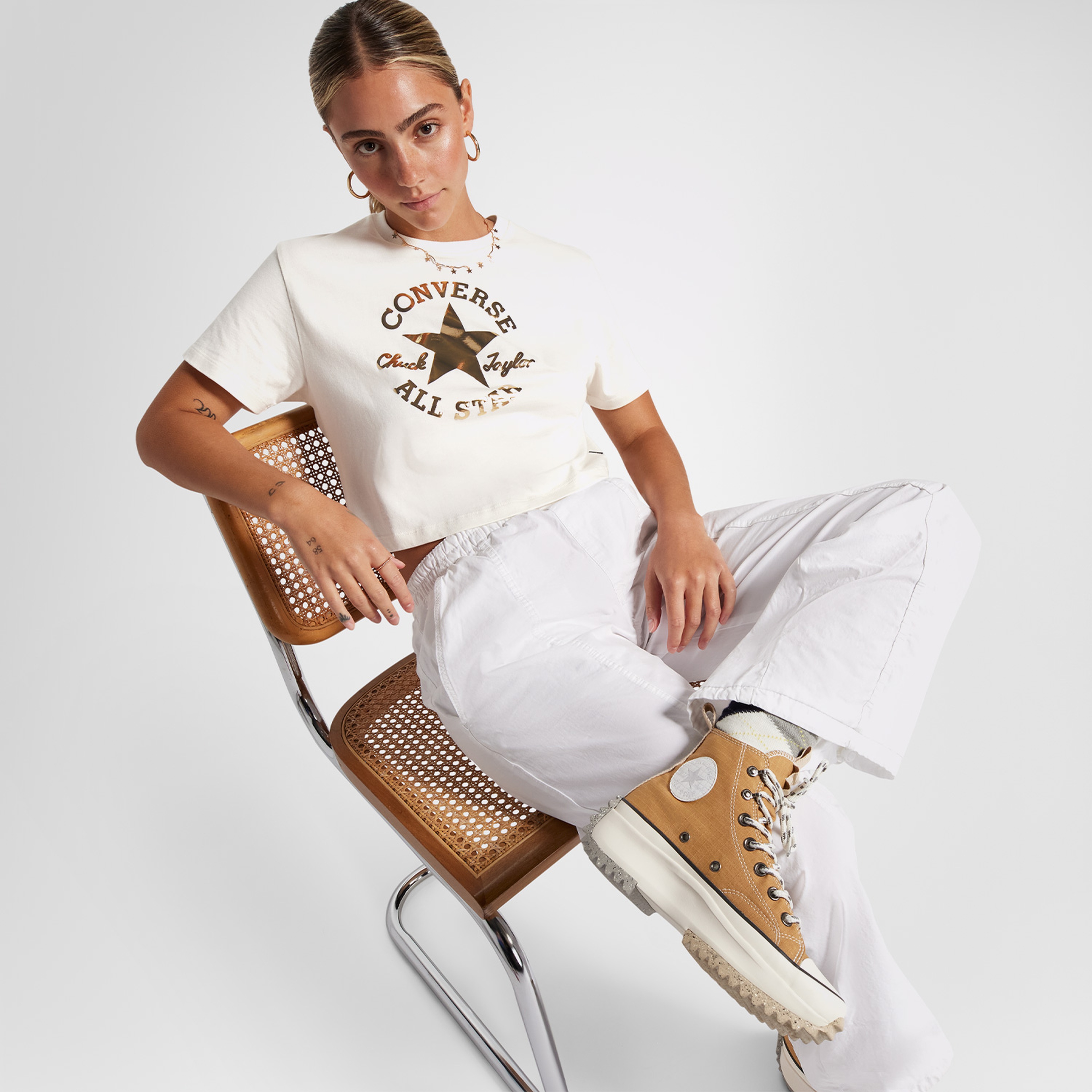 Converse Run Star Hike Platform Grid Unisex Kahverengi Sneaker