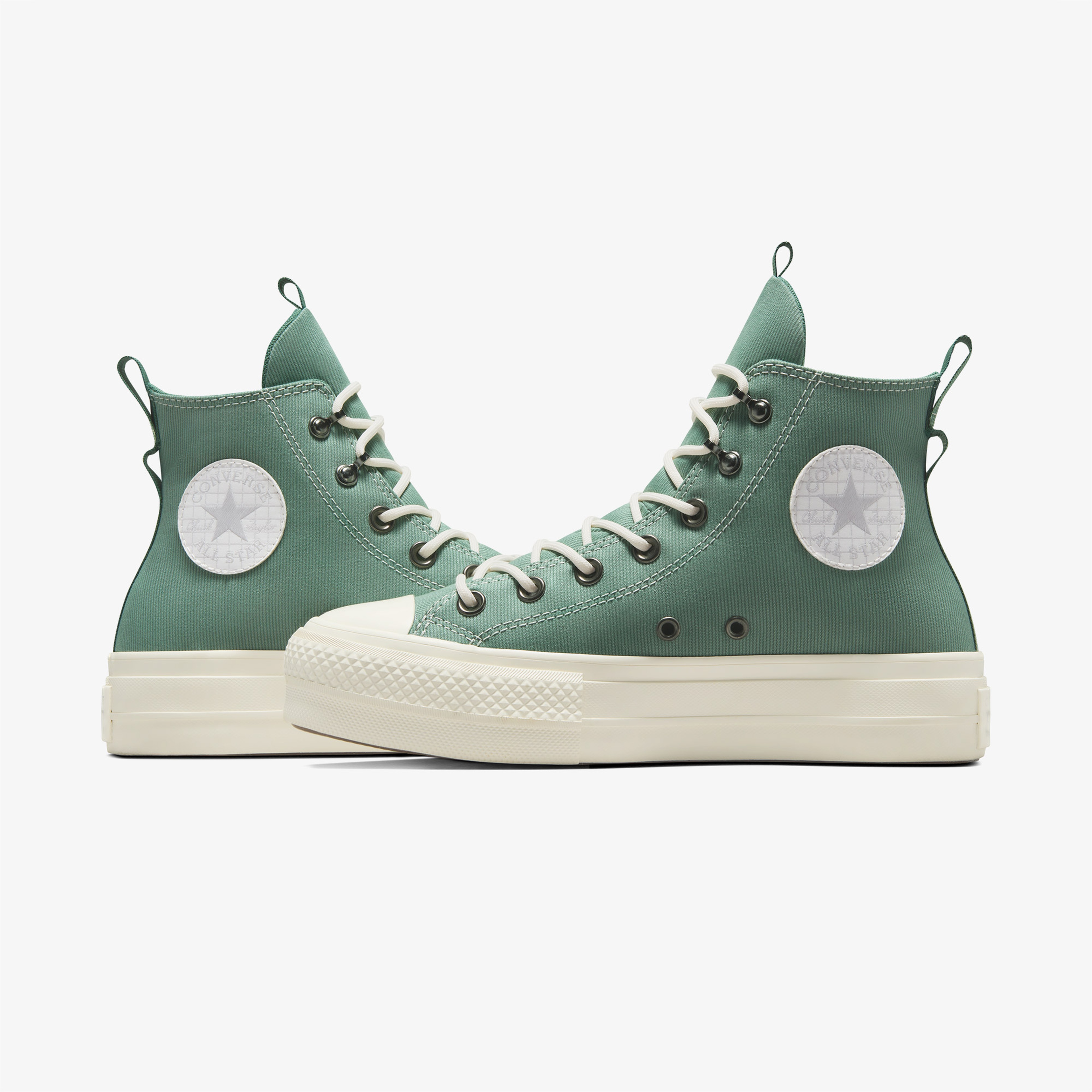Converse Chuck Taylor All Star Lift Platform Play On Utility Kadın Yeşil Sneaker