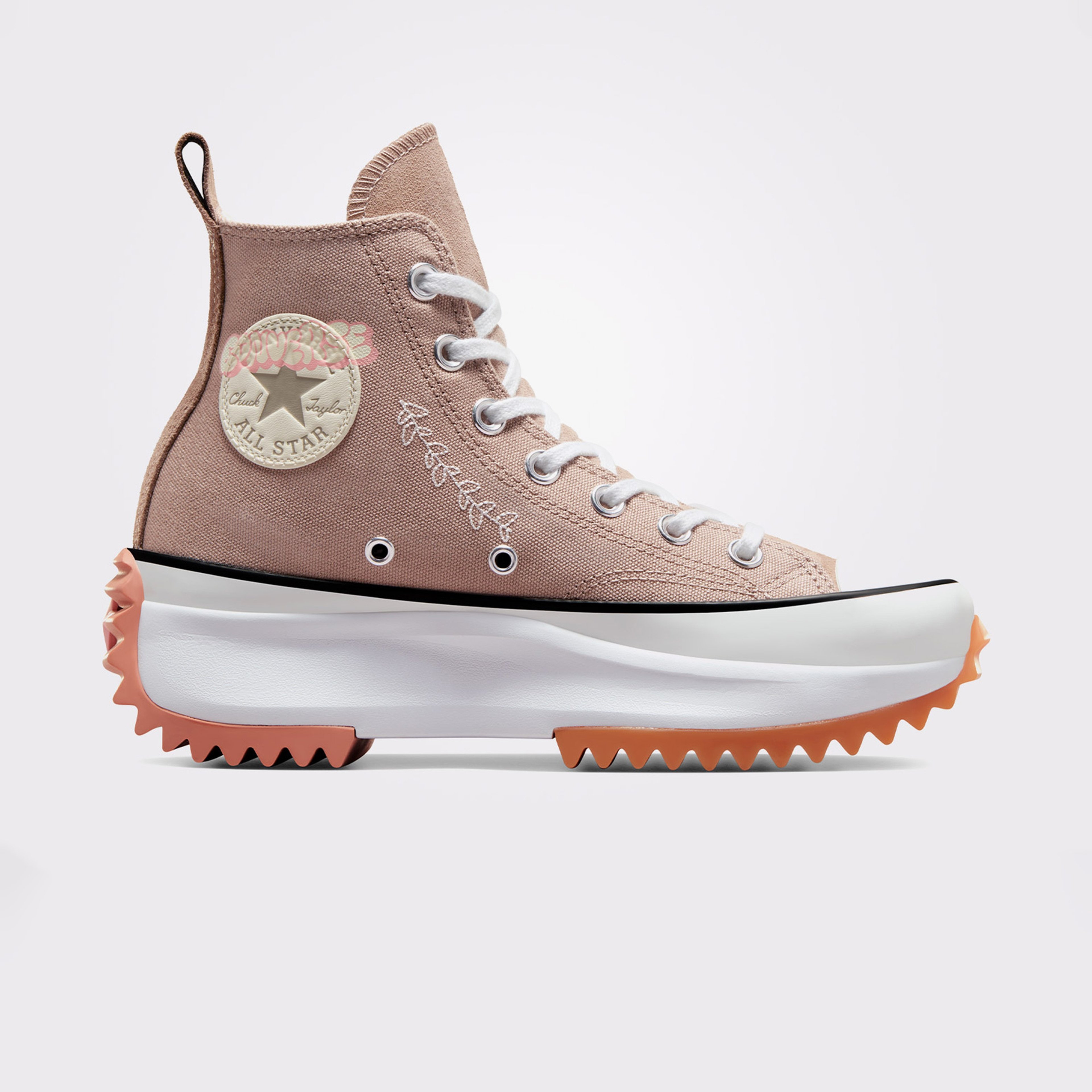 Converse Run Star Hike Platform Scribble Unisex Bej Sneaker