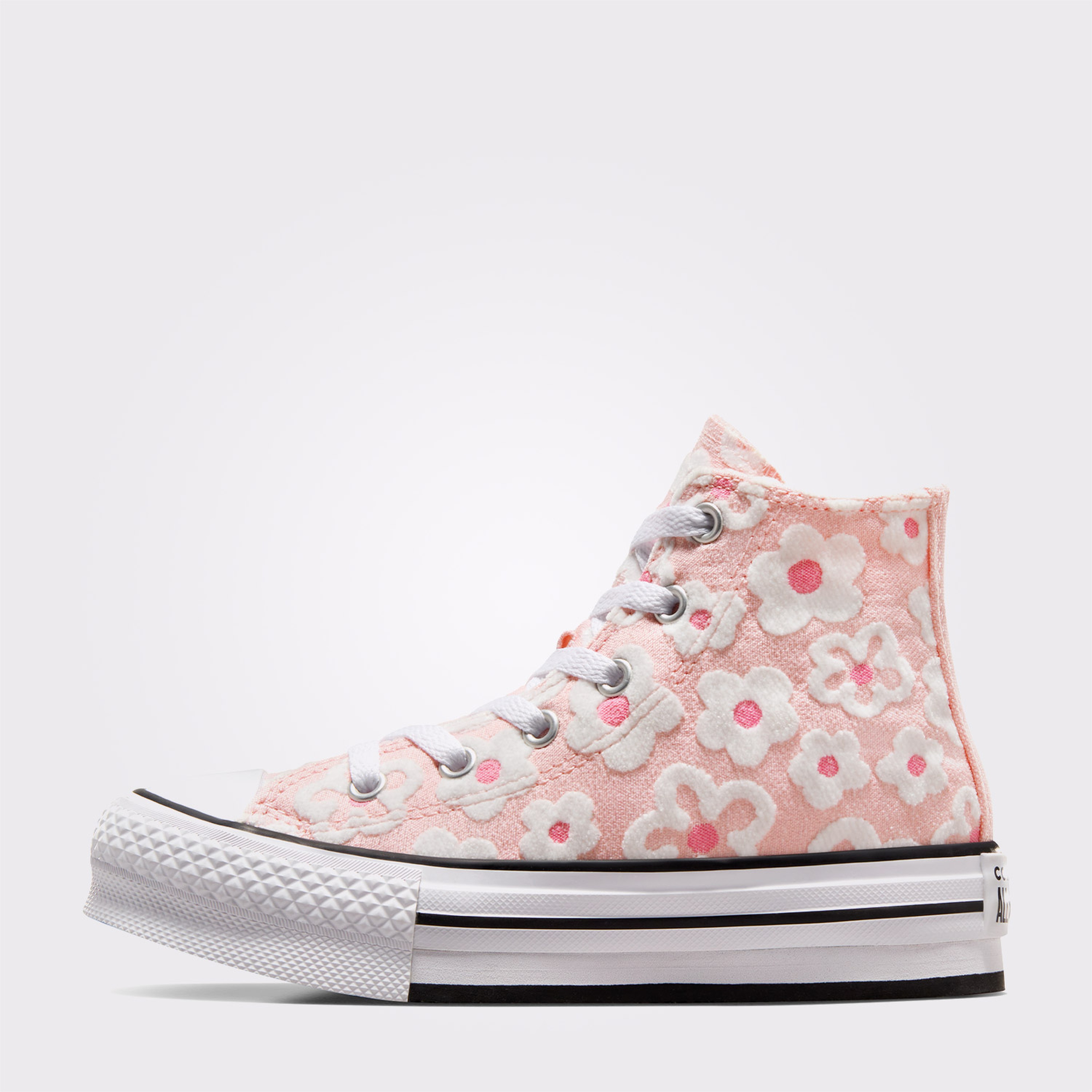 Converse Chuck Taylor All Star Lift Platform Floral Embroidery Çocuk Pembe Sneaker