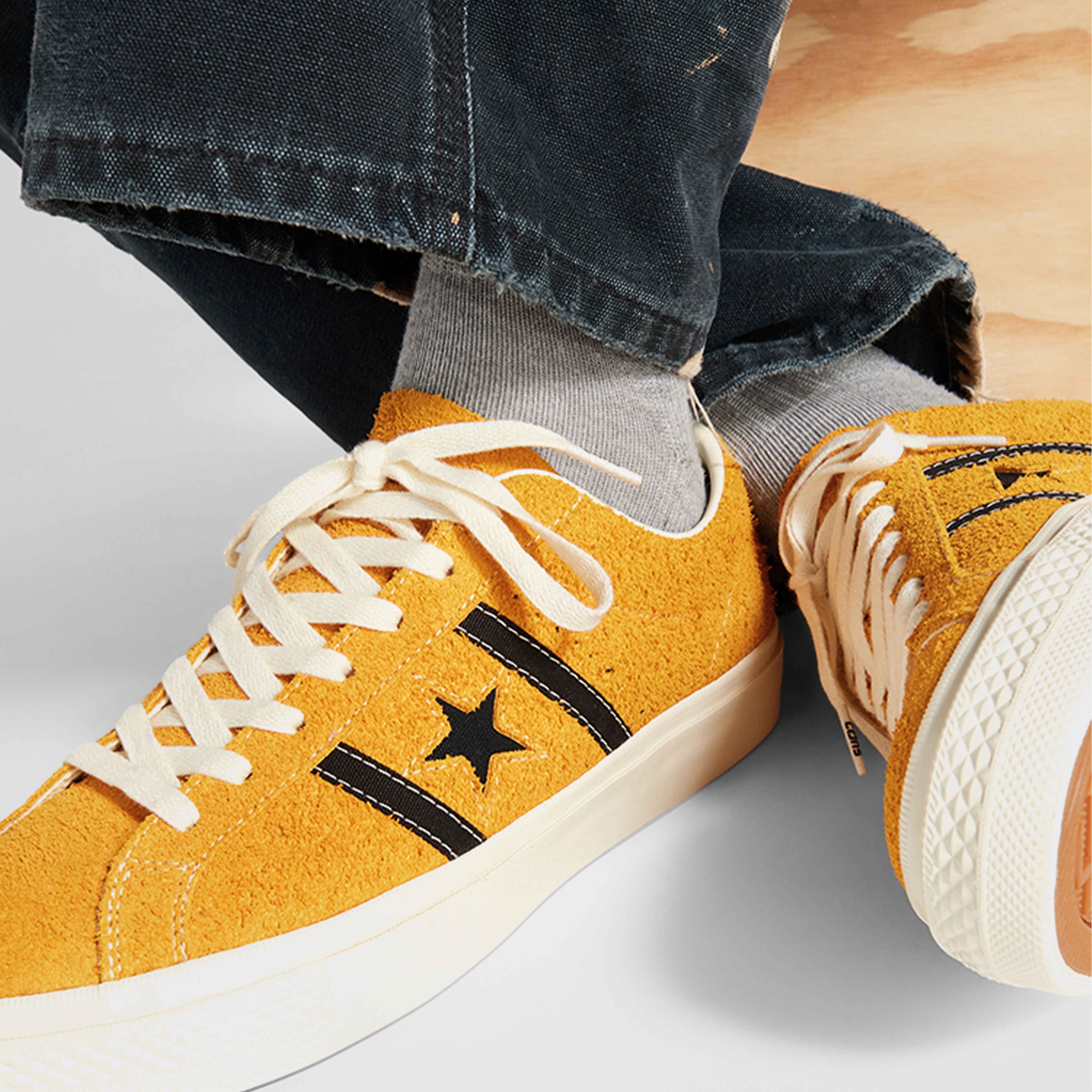 Converse One Star Academy Pro Suede Unisex Sarı Sneaker