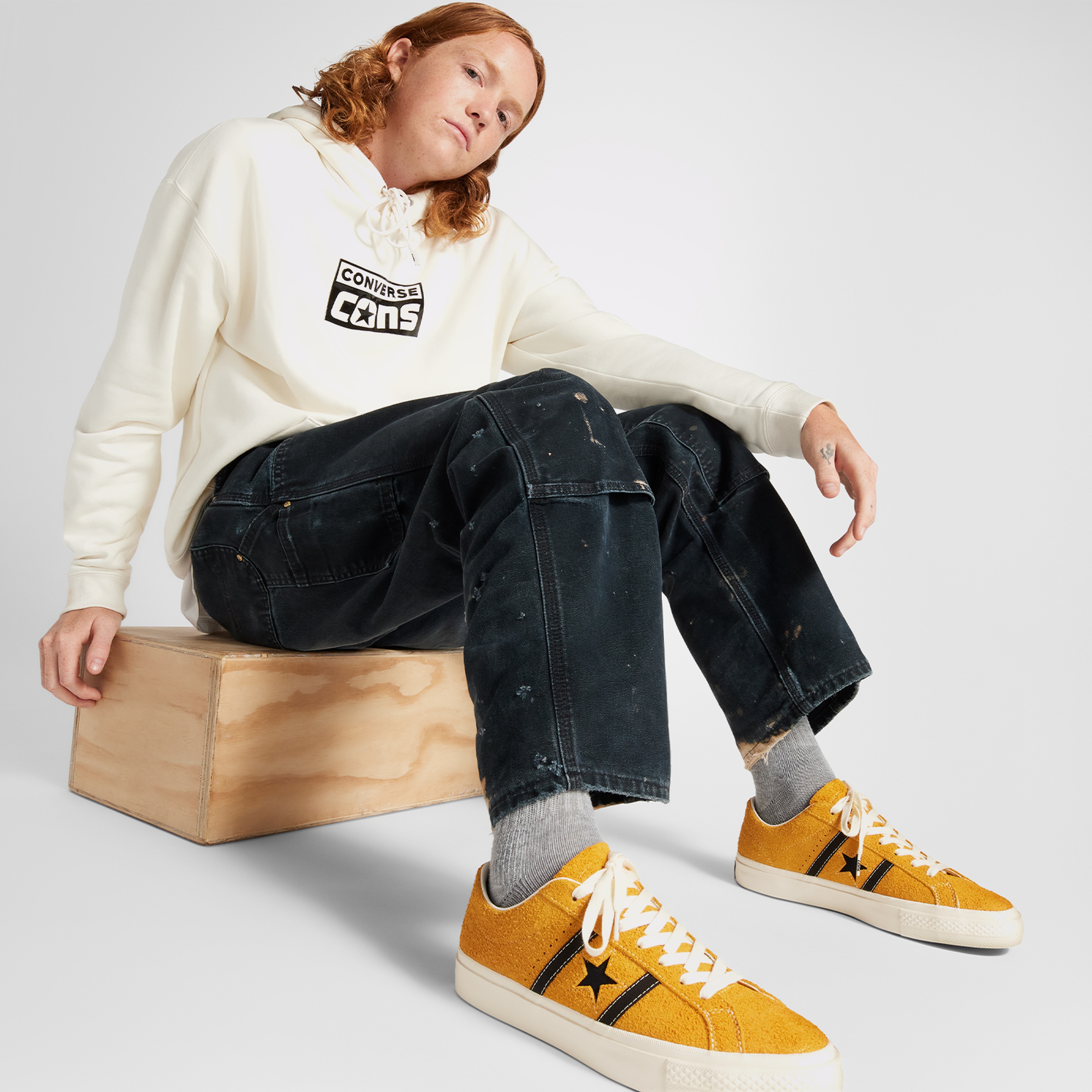 Converse One Star Academy Pro Suede Unisex Sarı Sneaker