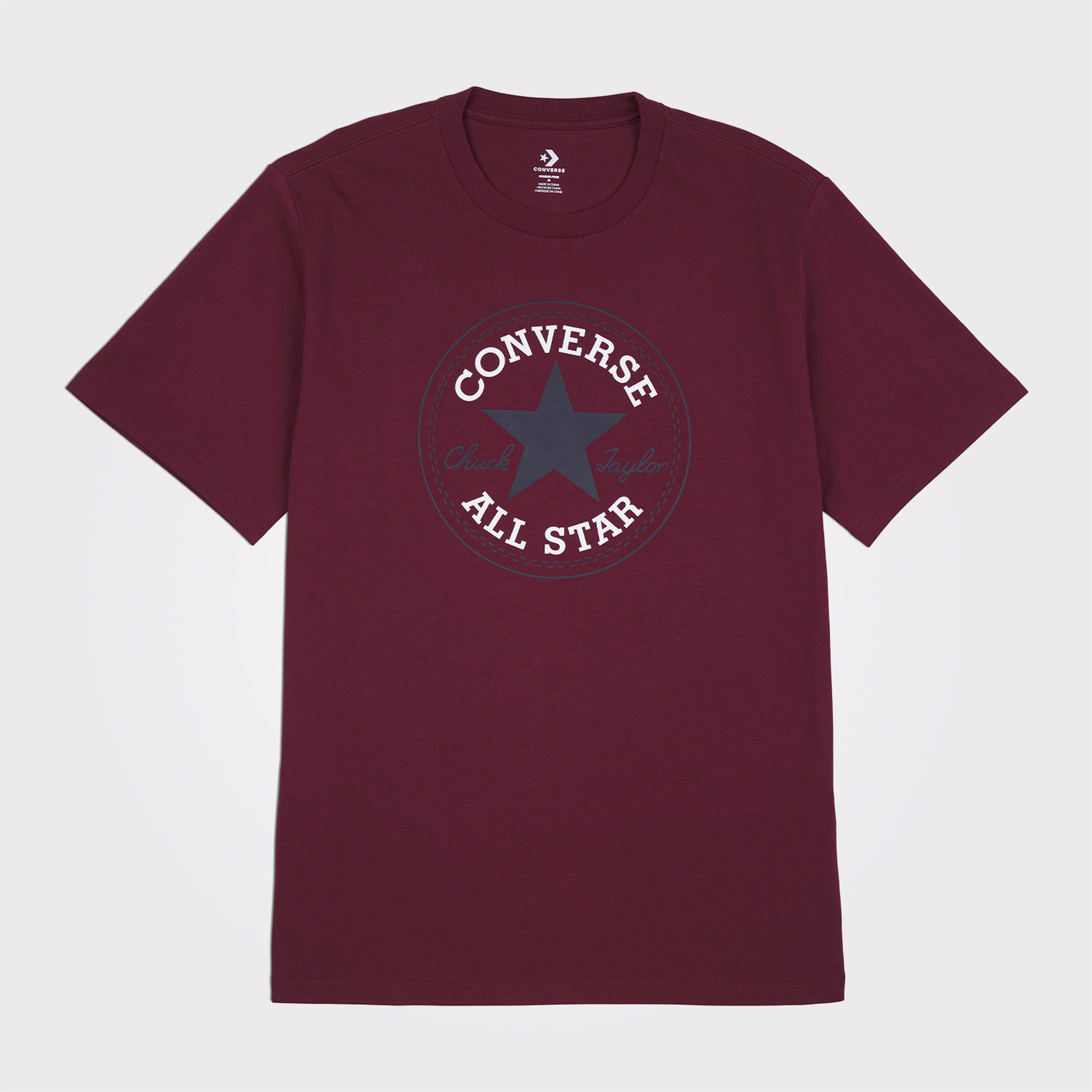 Converse Converse Go-To All Star Patch Standard-Fit Unisex Bordo T-Shirt