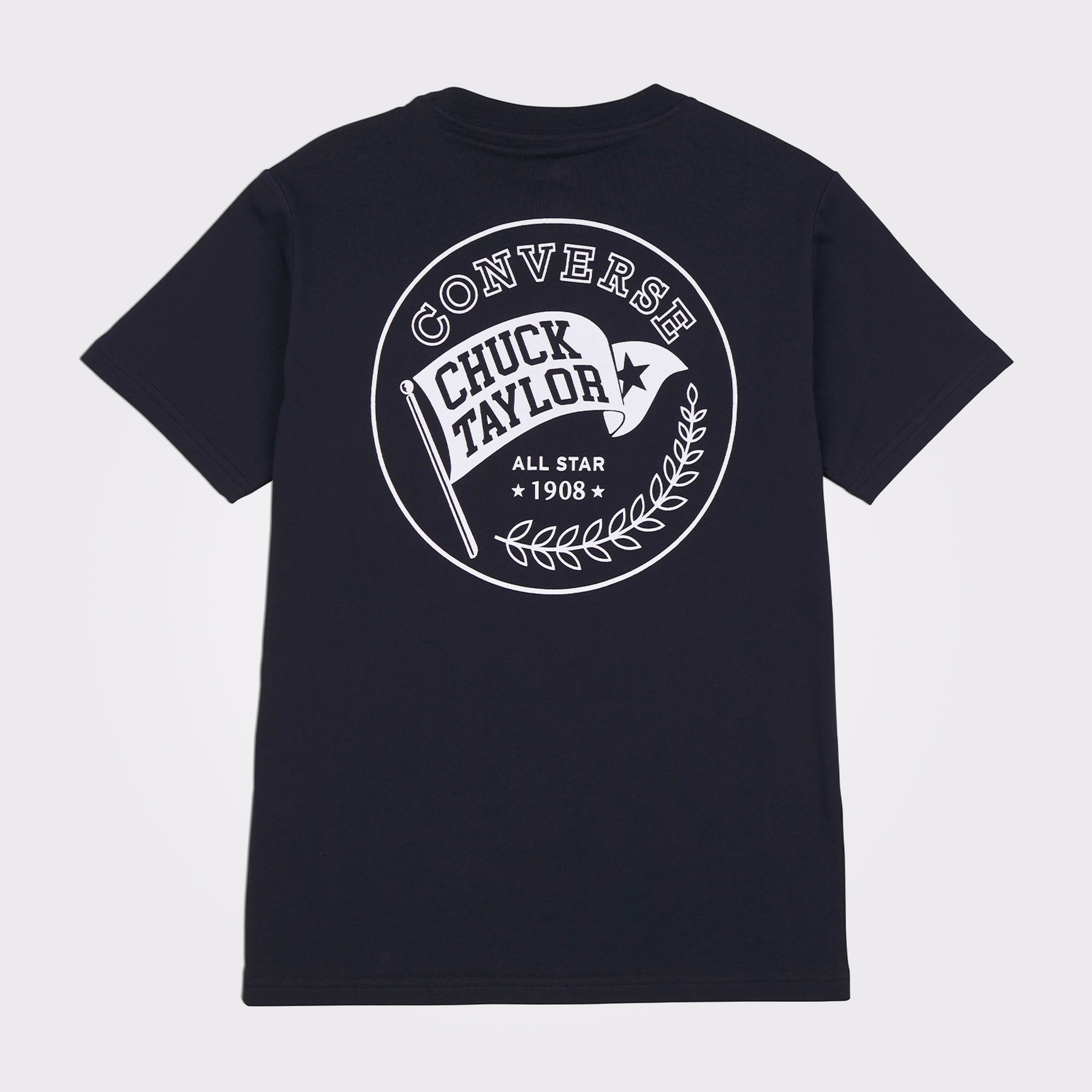 Converse Retro Flag Kadın Siyah T-Shirt