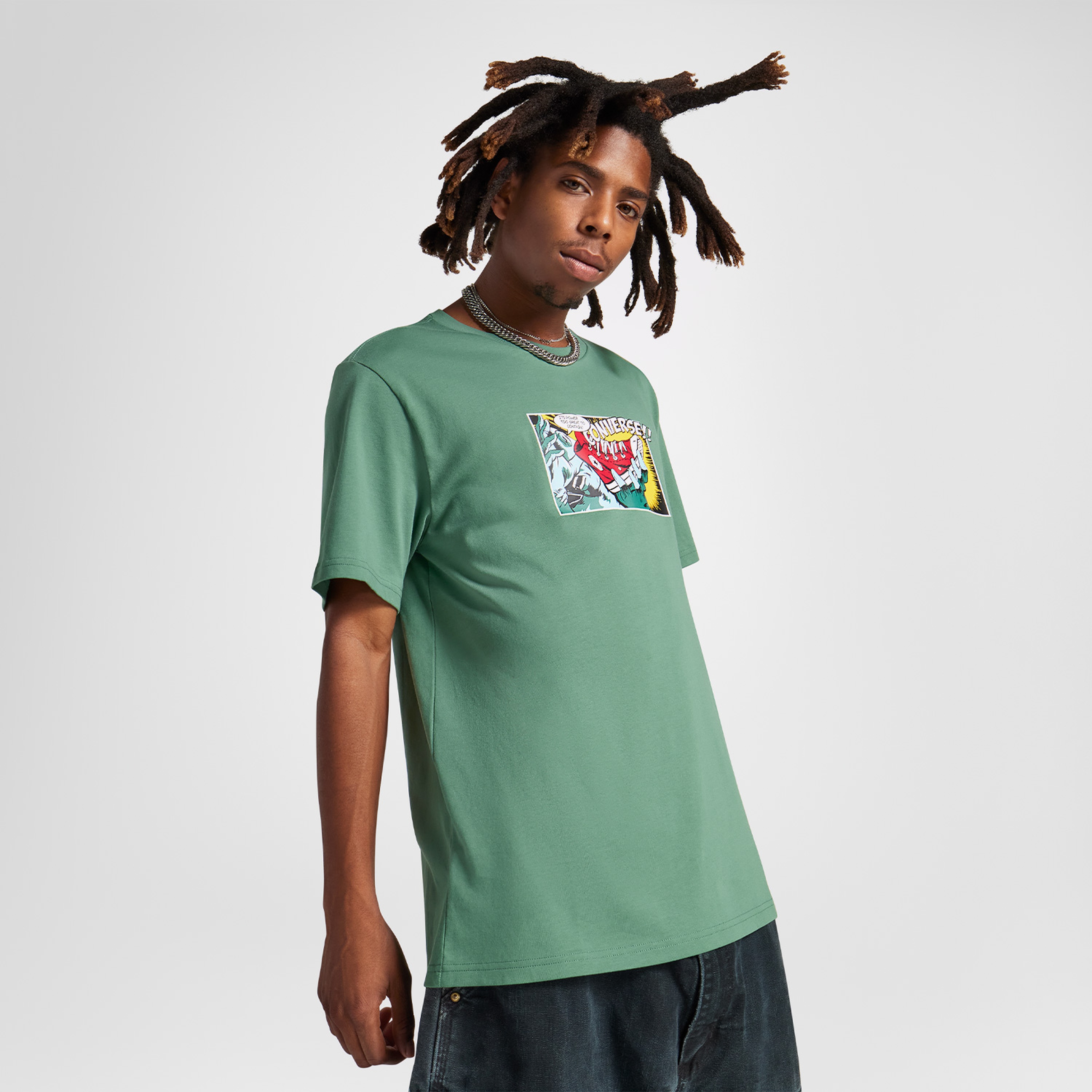 Converse Comic Erkek Yeşil T-Shirt