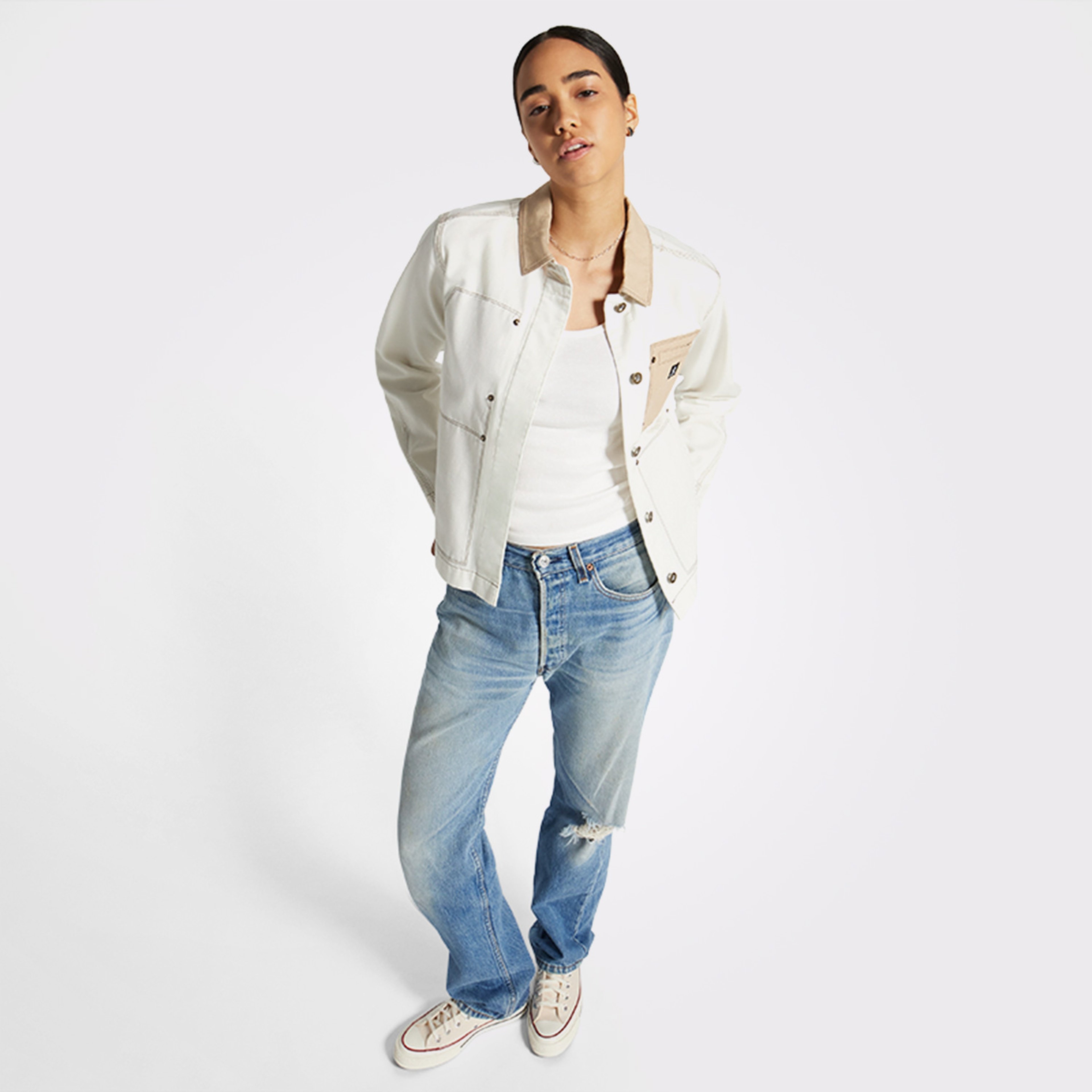 Converse Work Kadın Krem Ceket