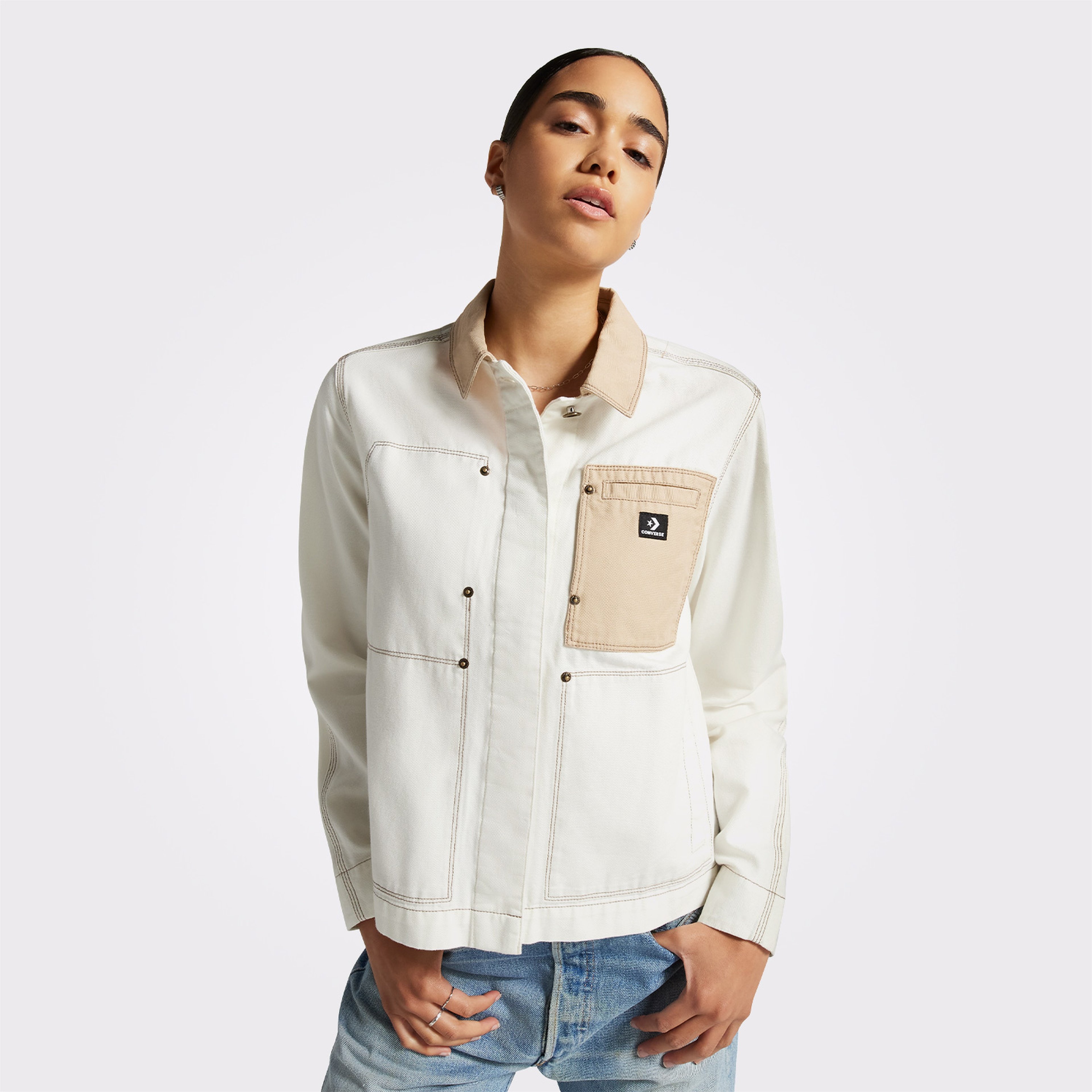 Converse Work Kadın Krem Ceket