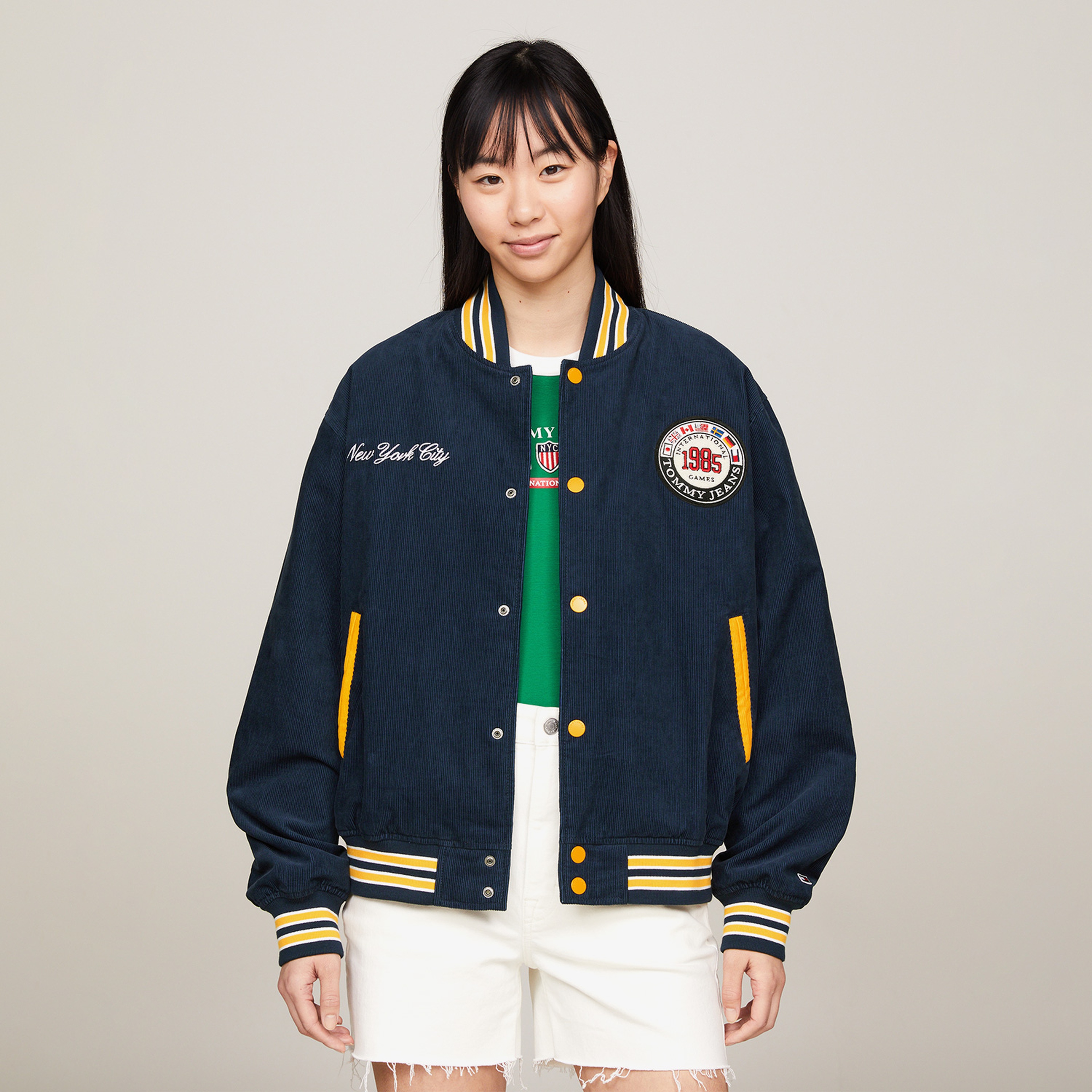 Tommy Jeans Tju Archive Games Cord Varsity Erkek Mavi Mont