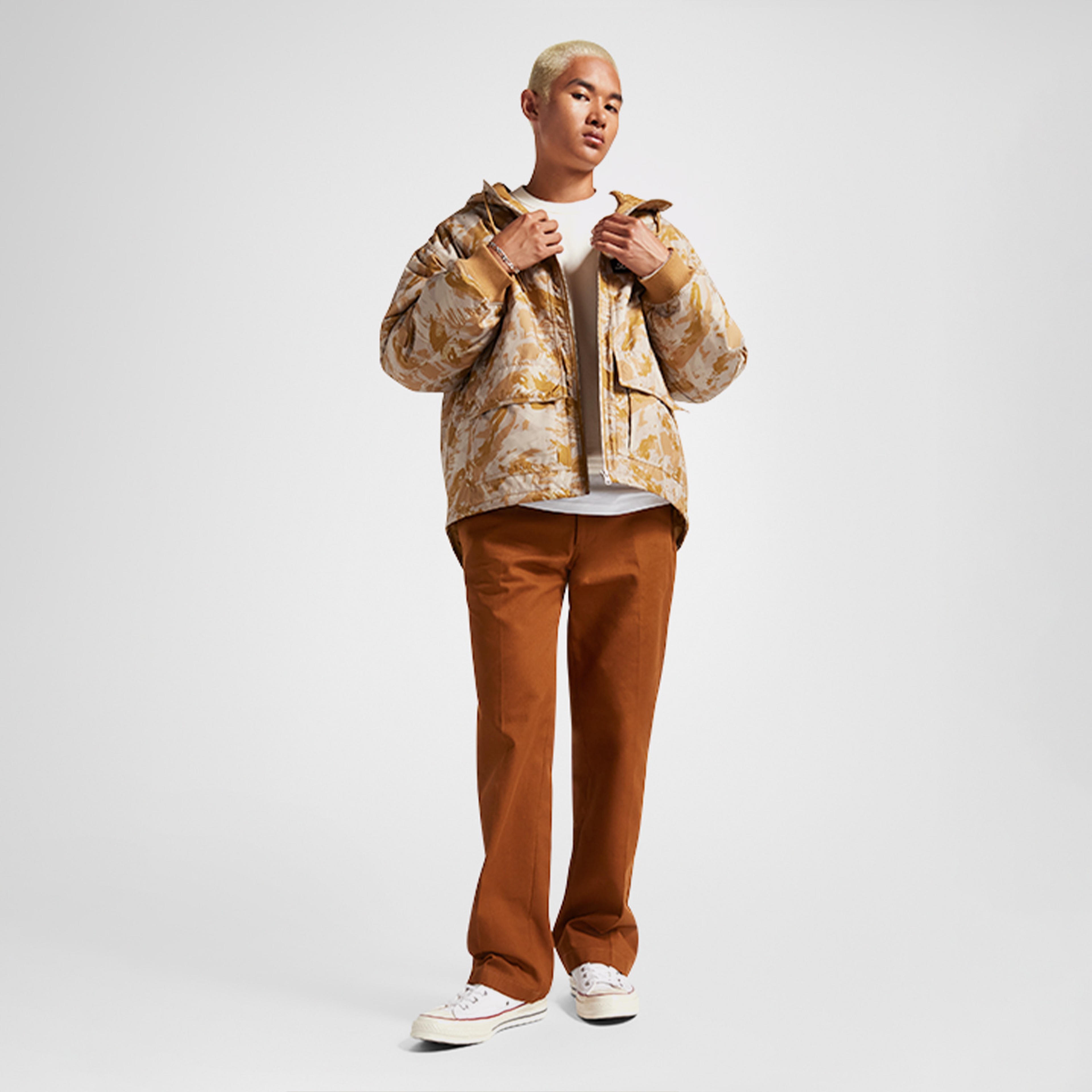 Converse Camo Utility Erkek Bej/Gri Ceket