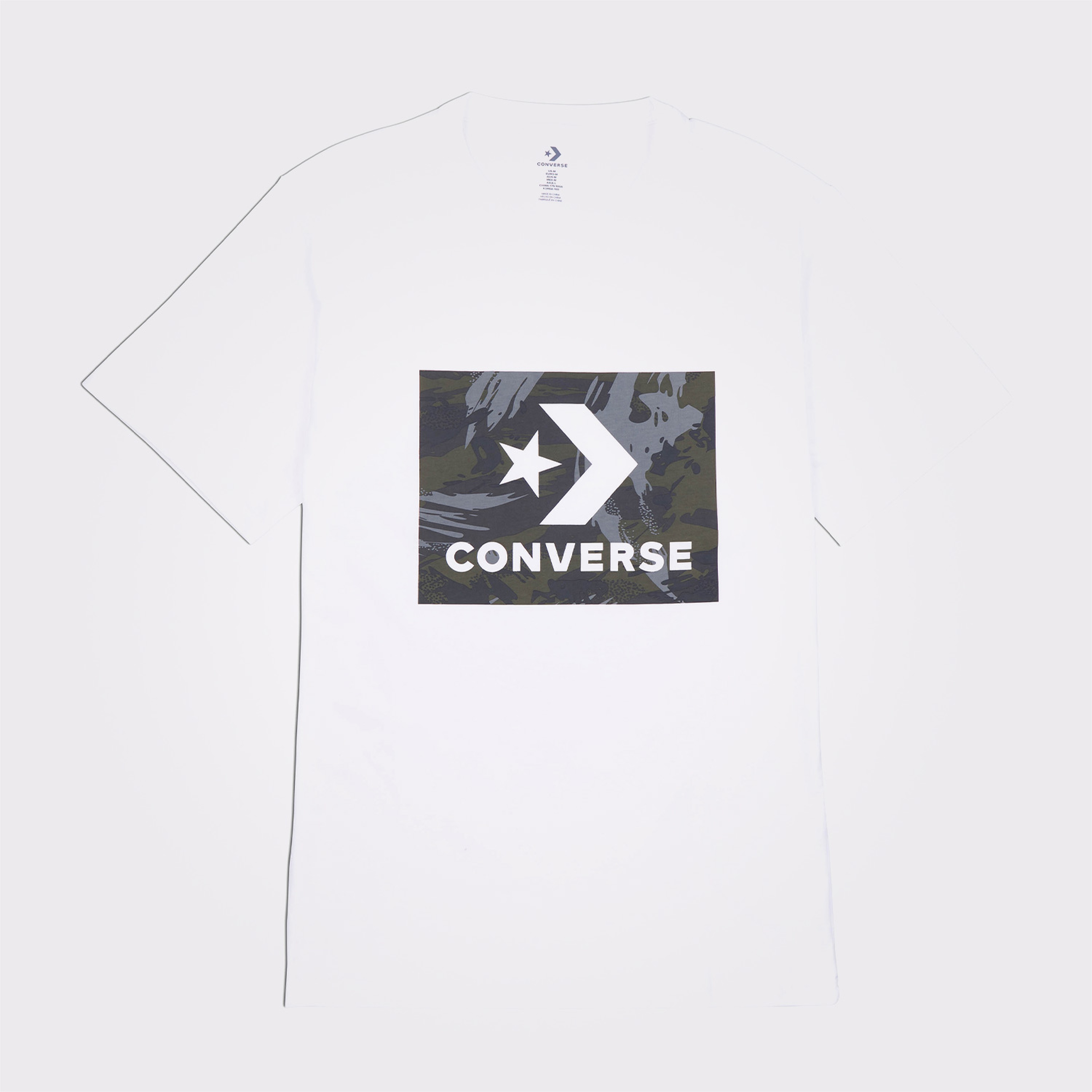 Converse Star Chevron Camo Erkek Beyaz T-Shirt