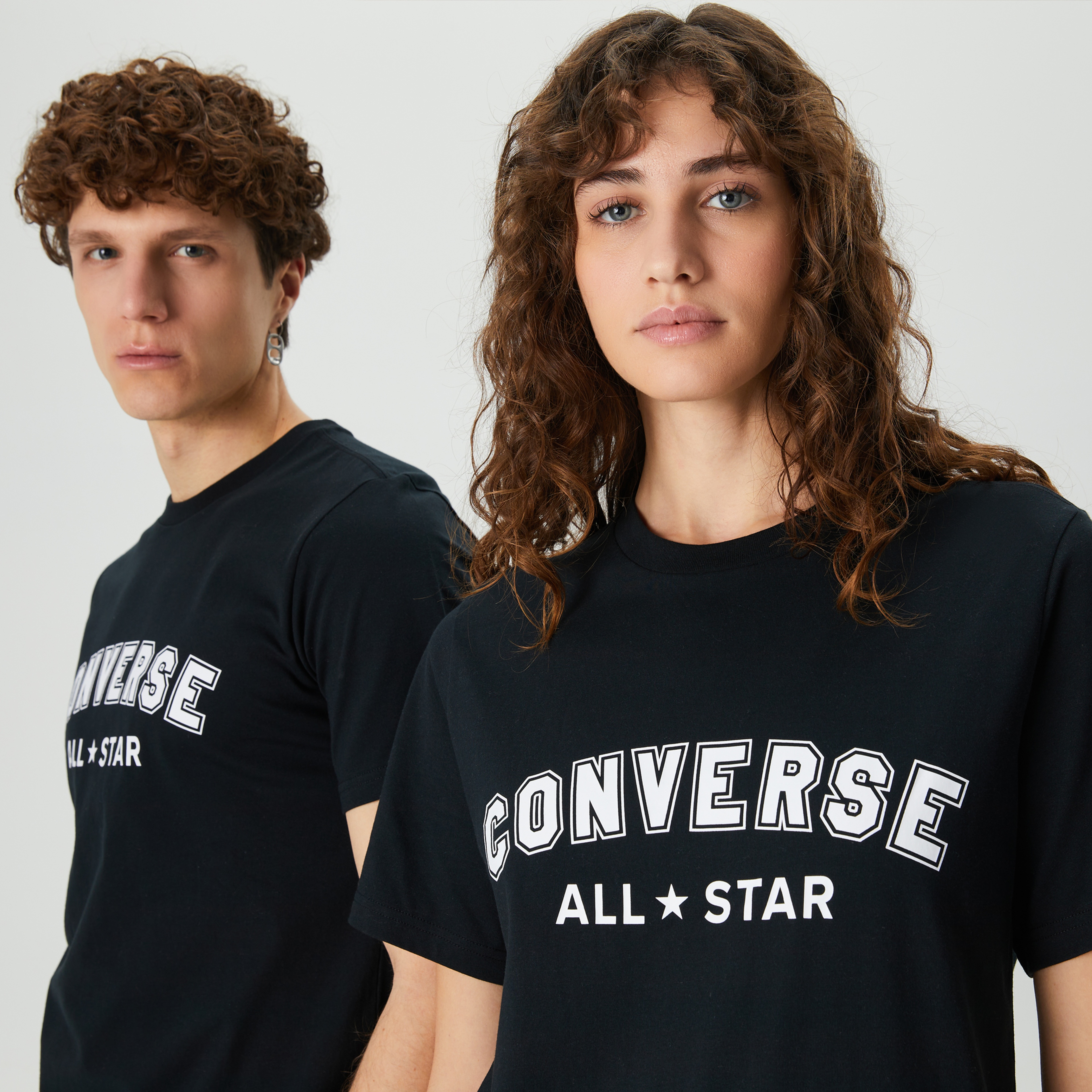 Converse Classic Fit All Star Center Front  Unisex Siyah T-Shirt