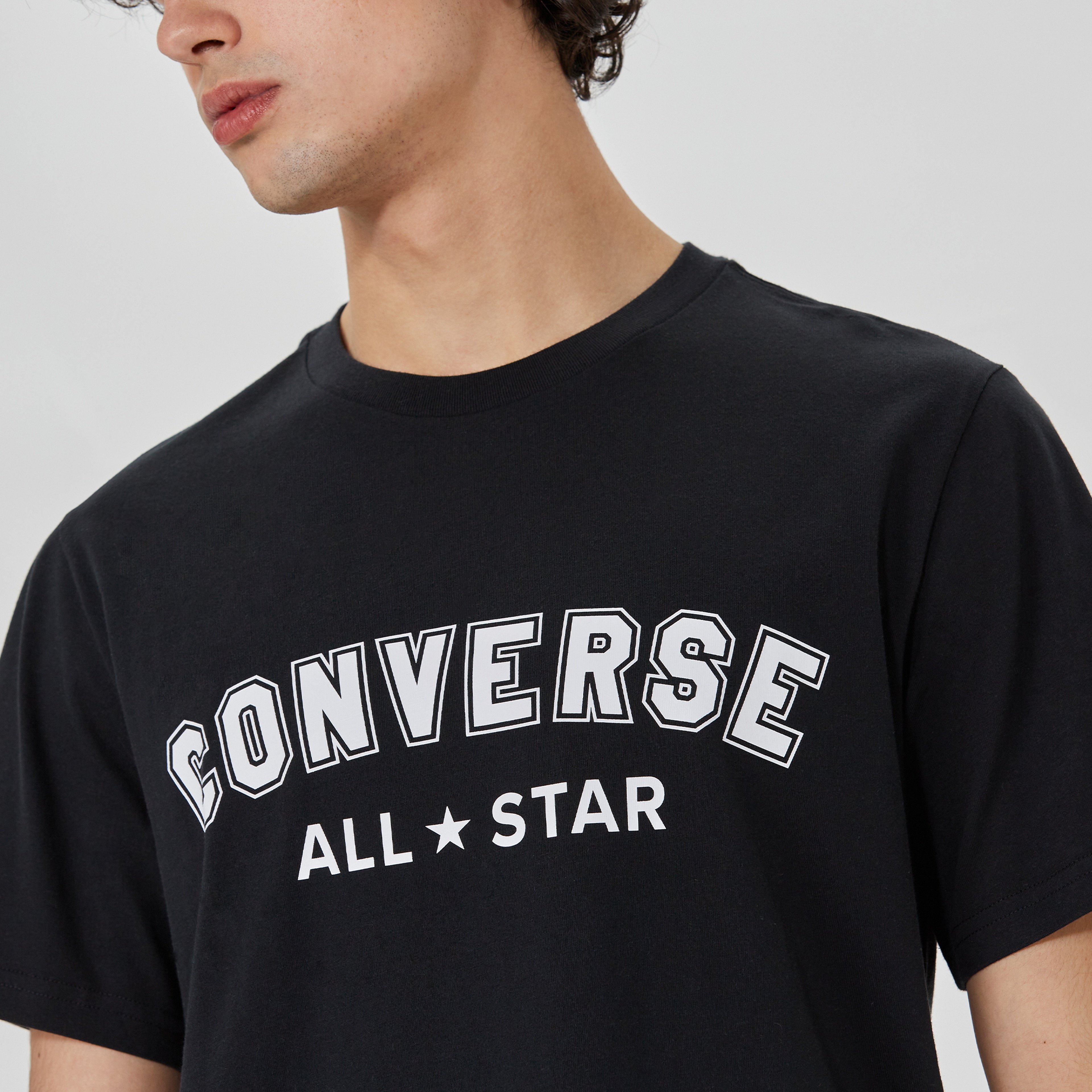 Converse Classic Fit All Star Center Front  Unisex Siyah T-Shirt