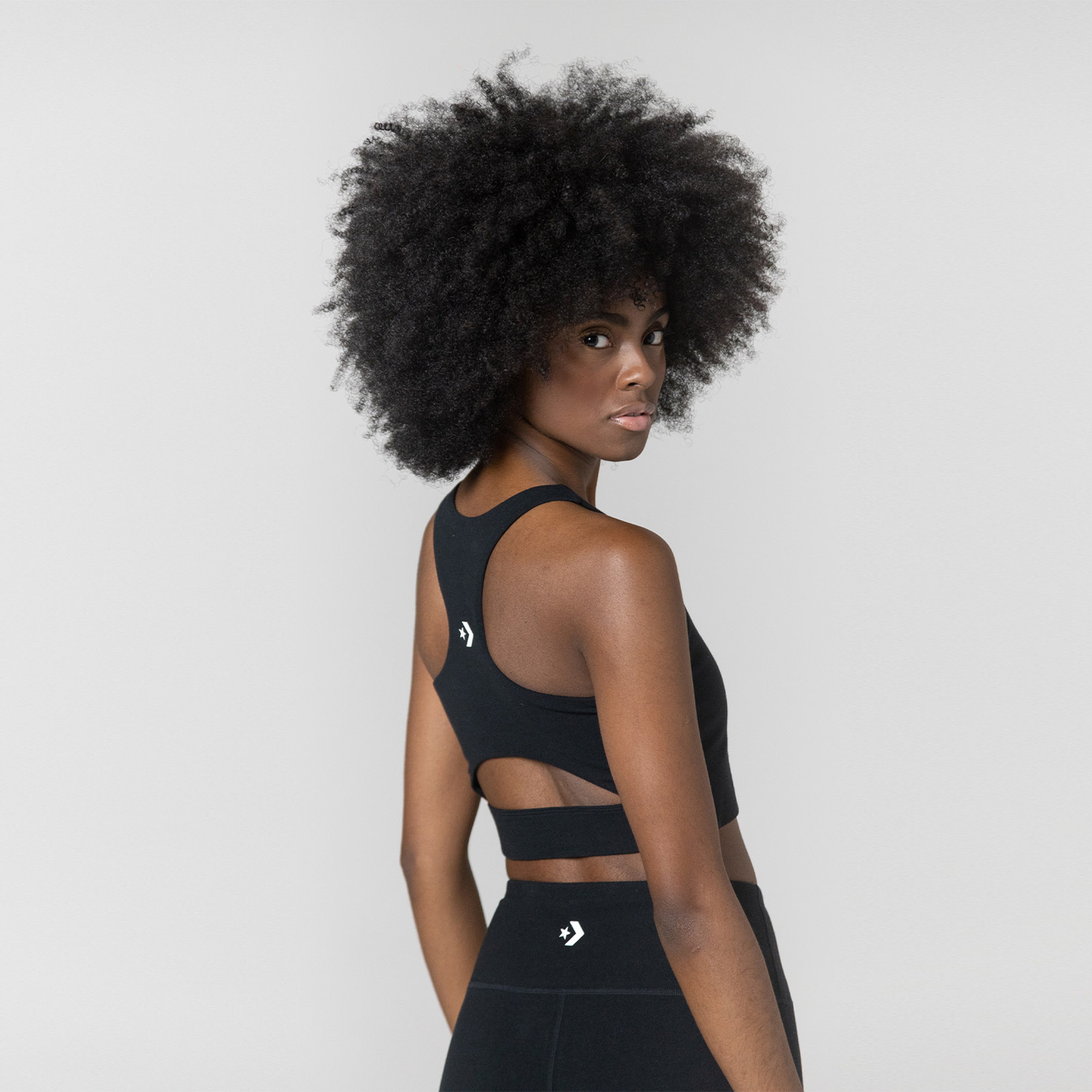 Converse Wordmark Kadın Siyah Bra Top