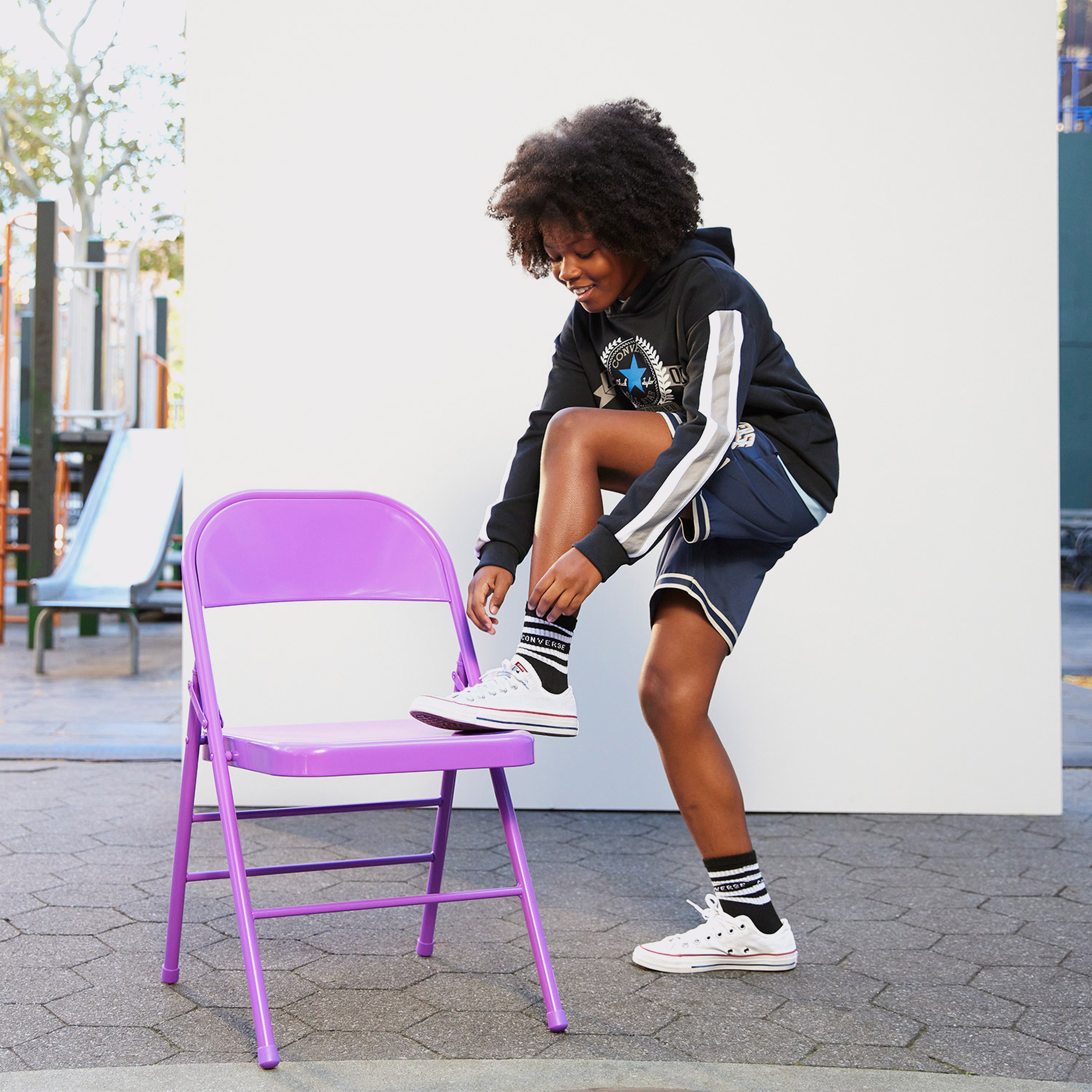 Converse Cnvb Rec Club Ft Sleeve Stripe Çocuk Siyah Hoodie