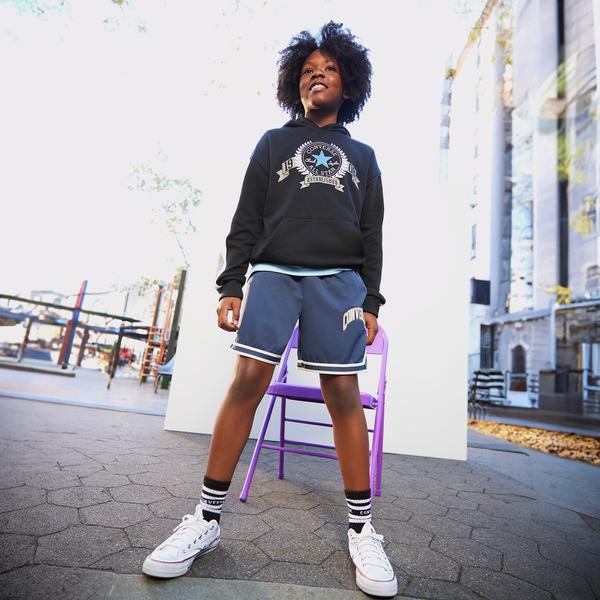 Converse Cnvb Rec Club Ft Sleeve Stripe Çocuk Siyah Hoodie