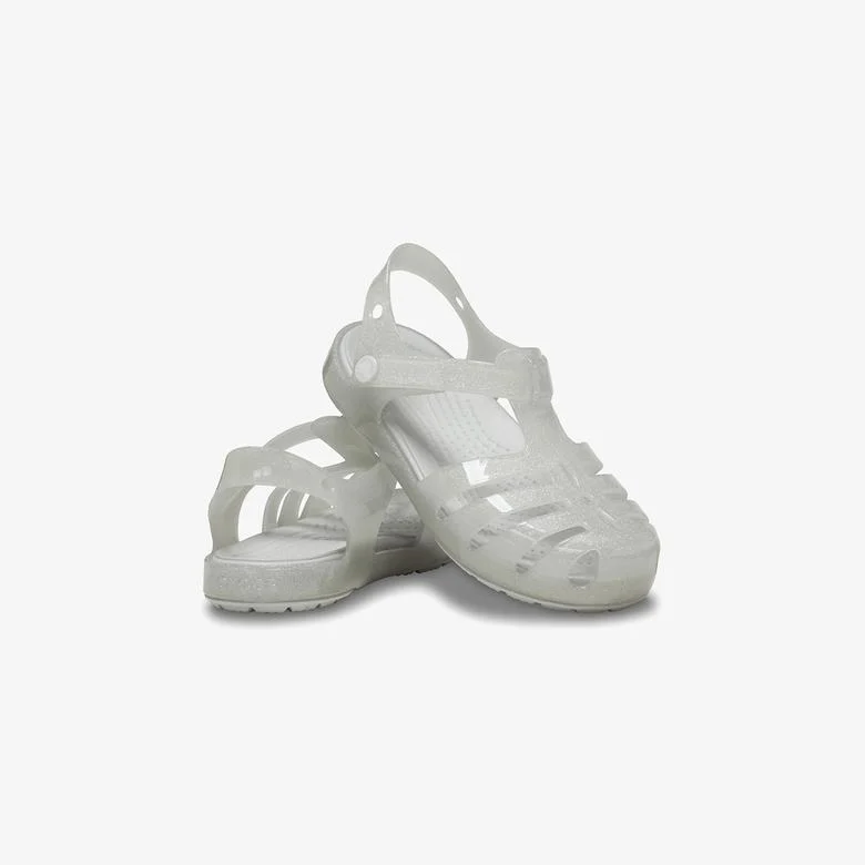 Crocs Isabella Glitter T Bebek Gri Sandalet