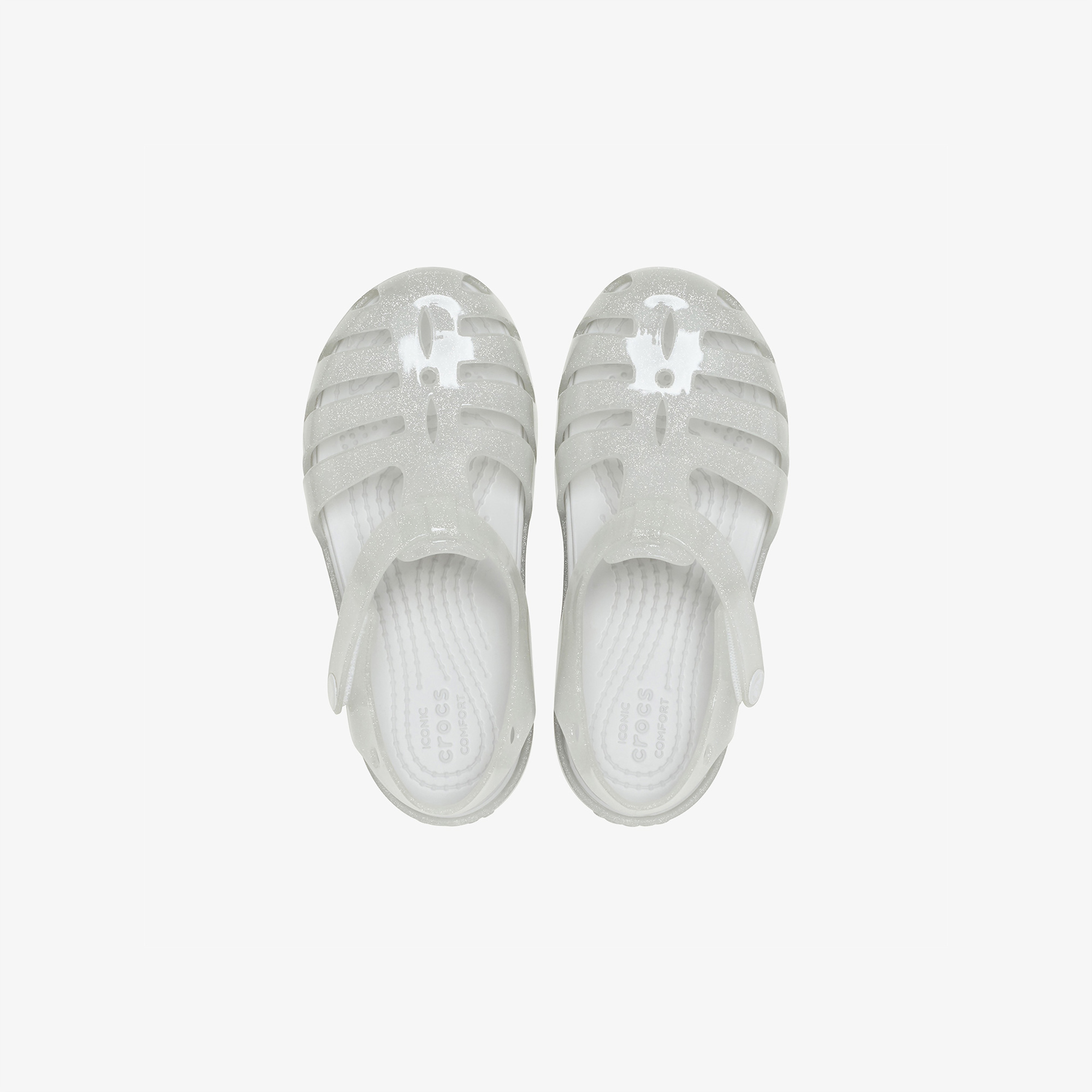 Crocs Isabella Glitter T Bebek Gri Sandalet